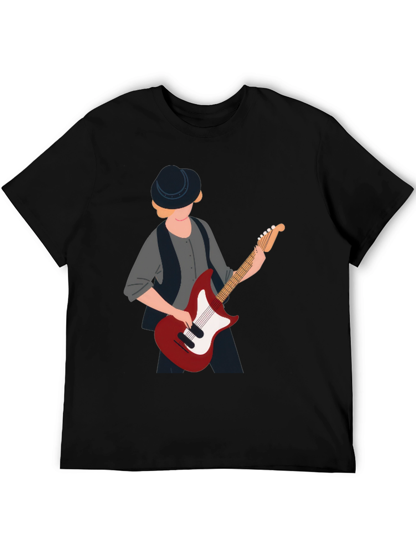 Cool Guitar Player Graphic T-Shirt