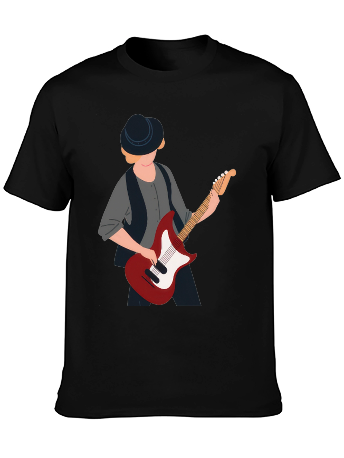 Cool Guitar Player Graphic T-Shirt