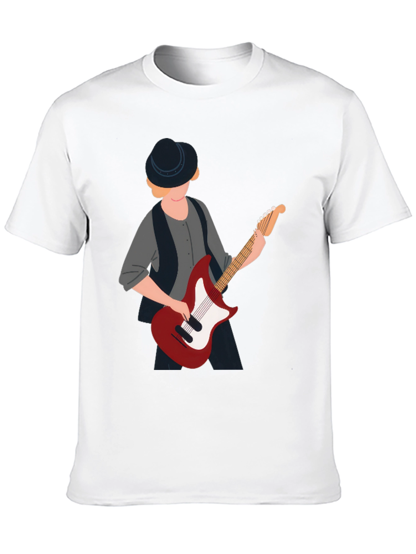 Cool Guitar Player Graphic T-Shirt