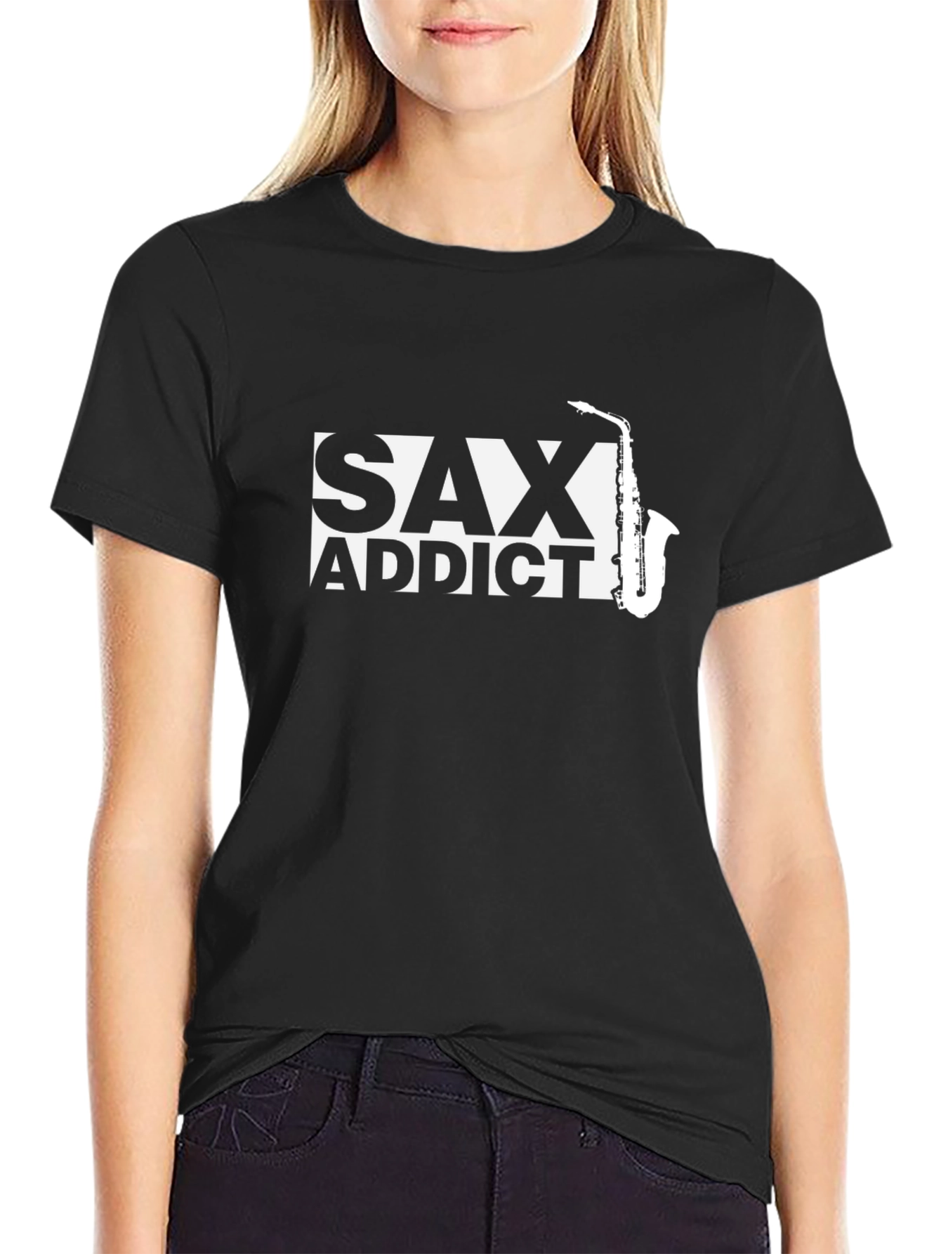 Sax Addict Graphic Tee - Music Lover T-Shirt