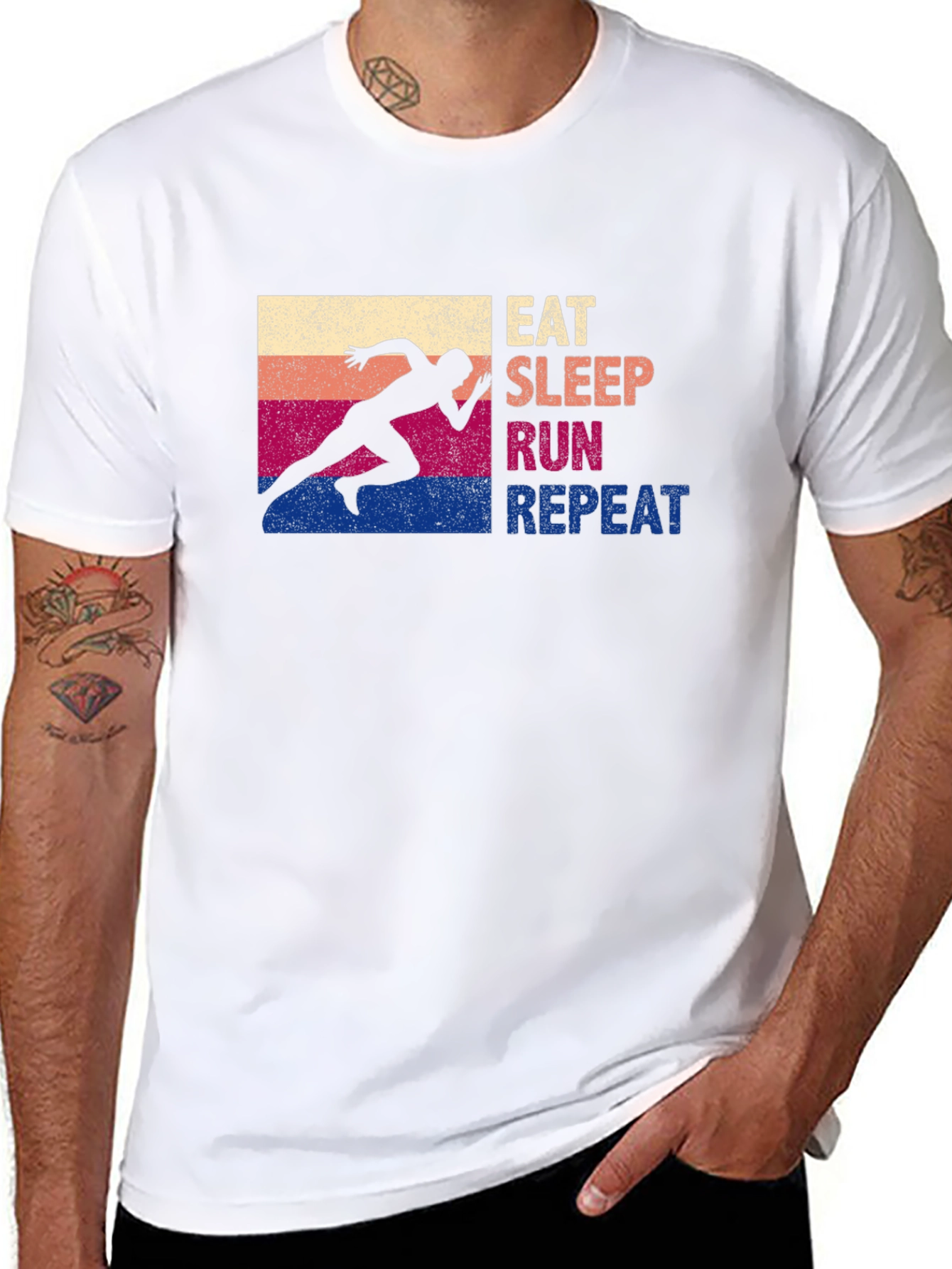 Eat Sleep Run Repeat Graphic T-Shirt