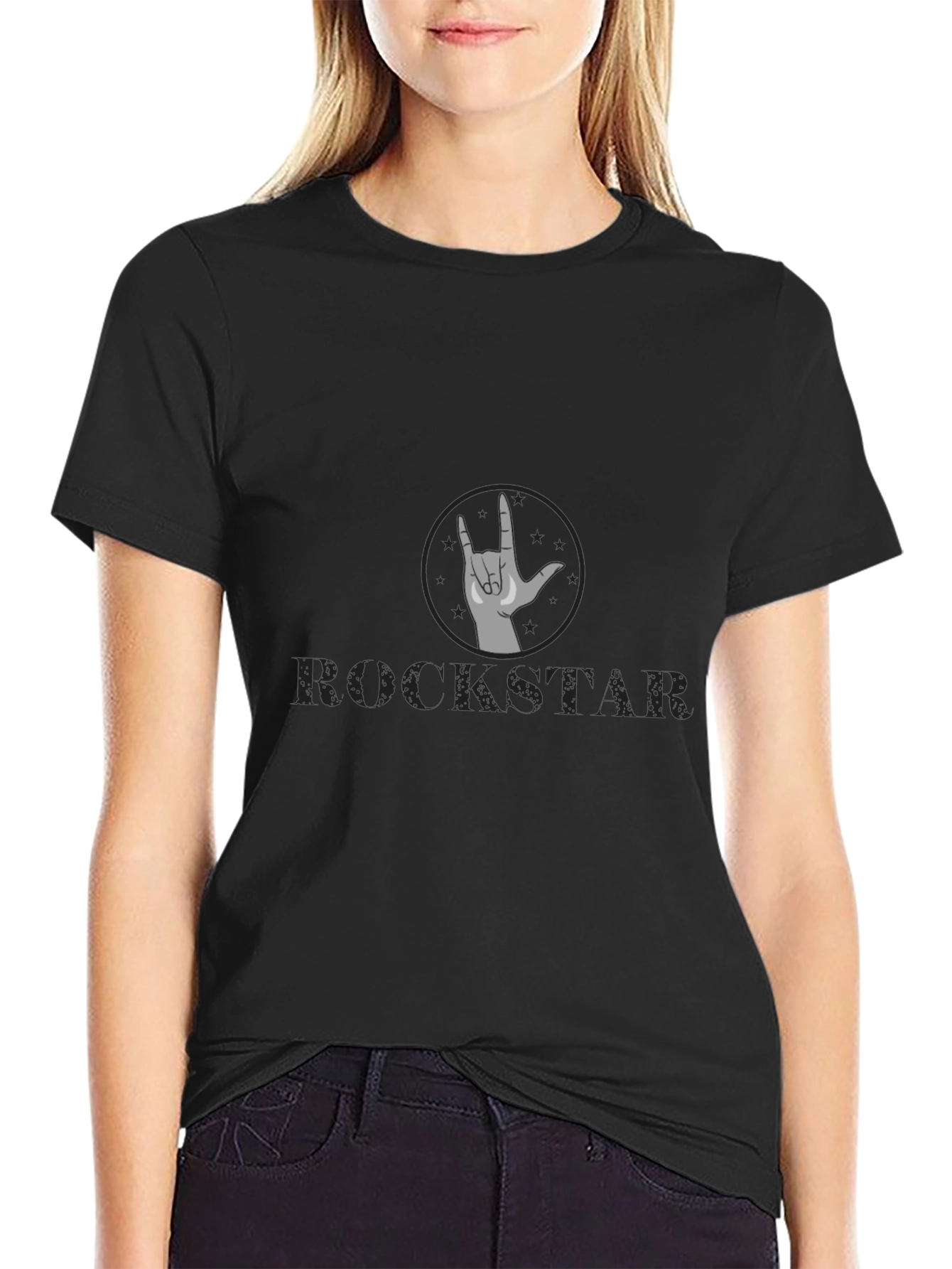 Rockstar Graphic Tee - Black Cotton Comfort