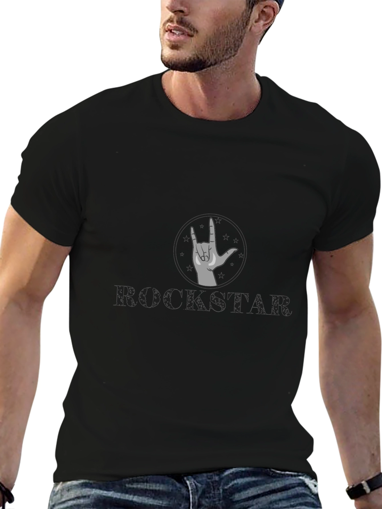 Rockstar Graphic Tee - Black Cotton Comfort
