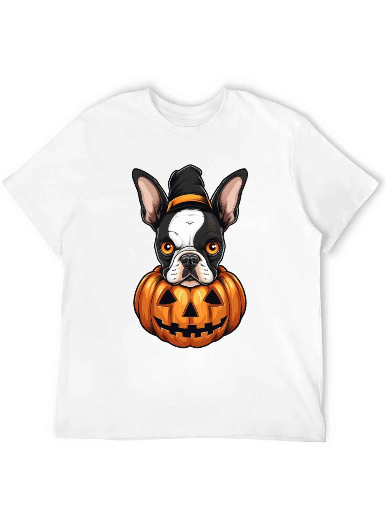 Halloween Dog in Pumpkin T-Shirt