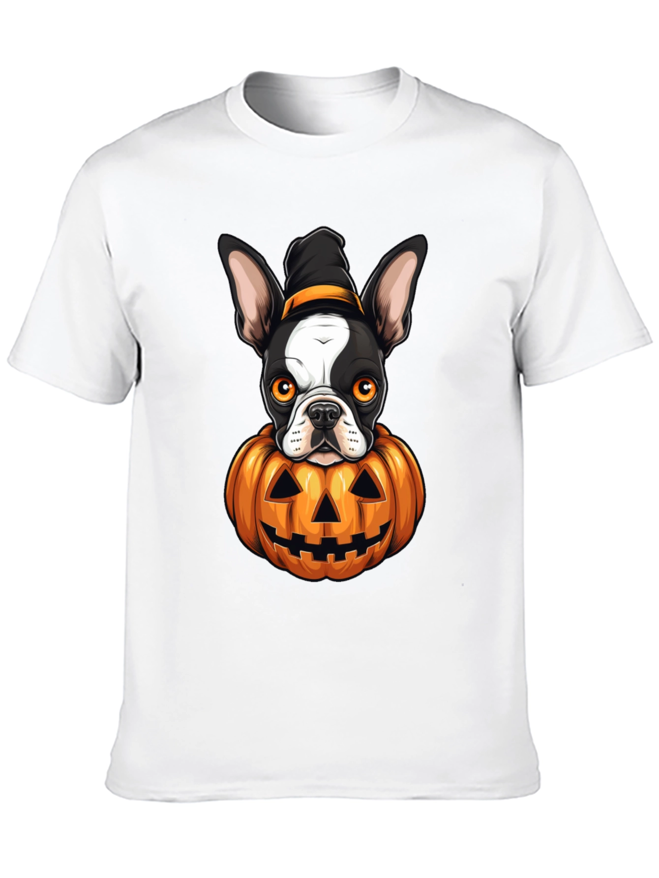 Halloween Dog in Pumpkin T-Shirt