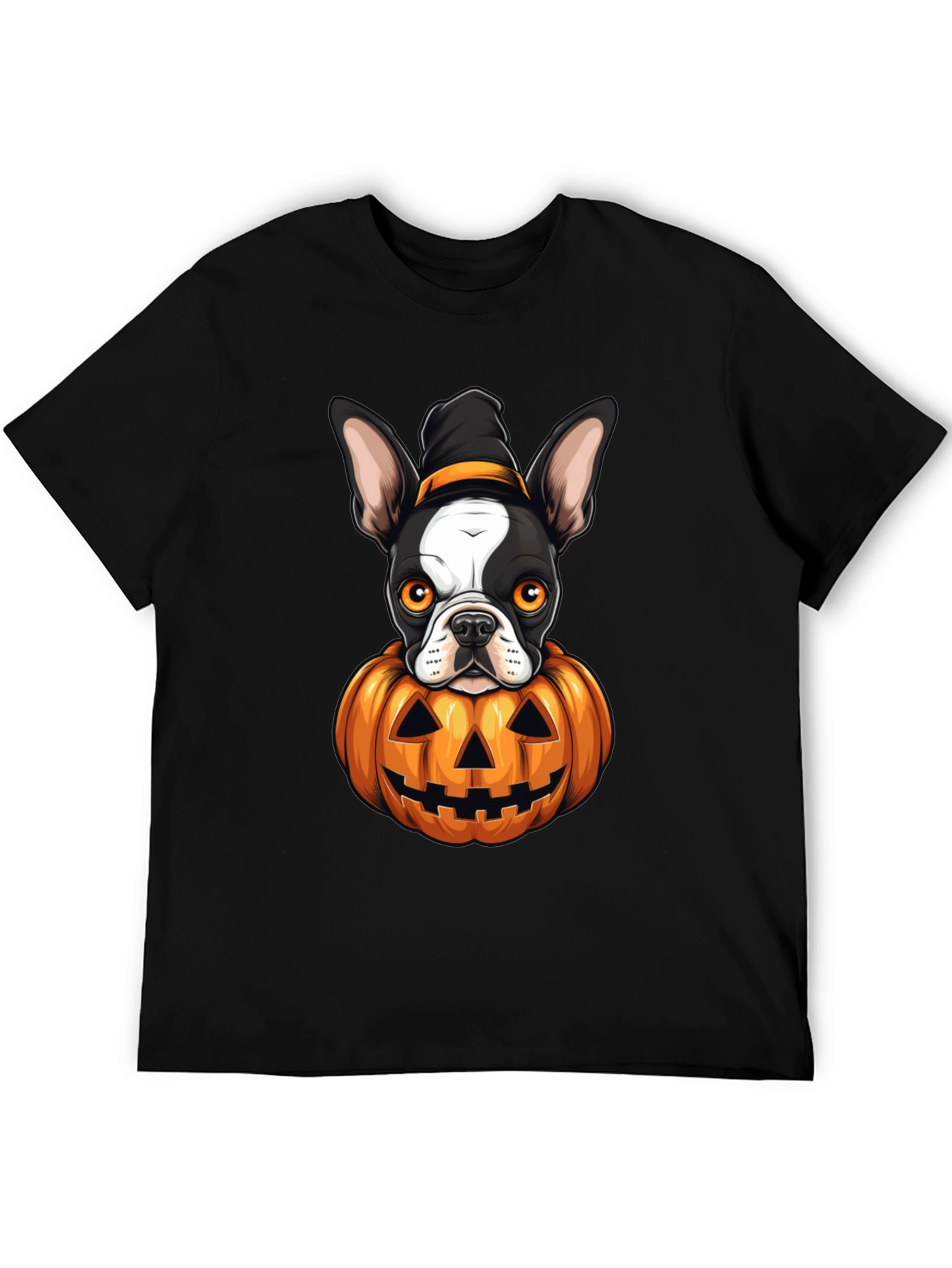 Halloween Dog in Pumpkin T-Shirt