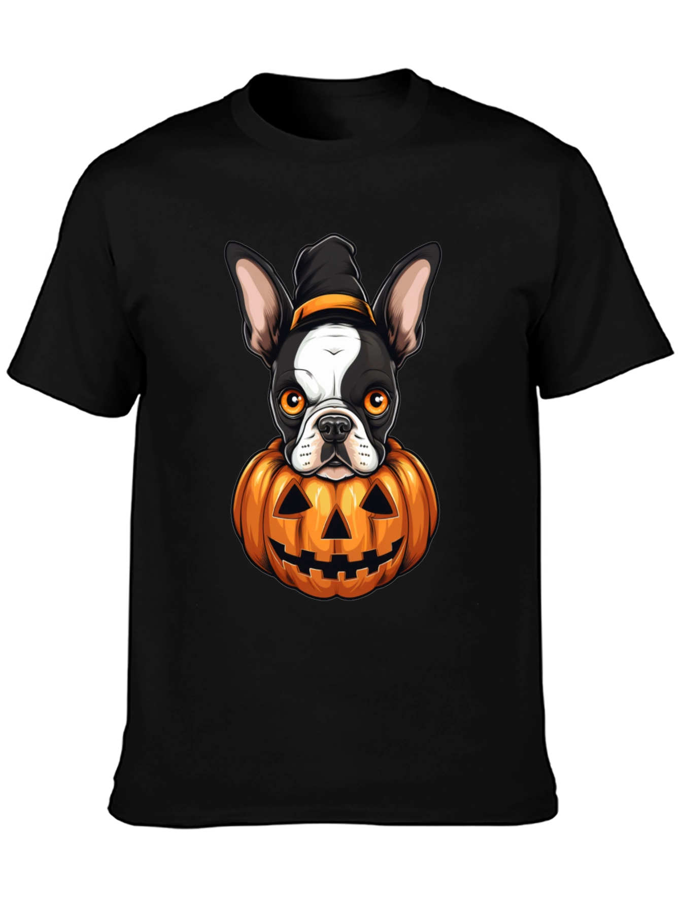 Halloween Dog in Pumpkin T-Shirt