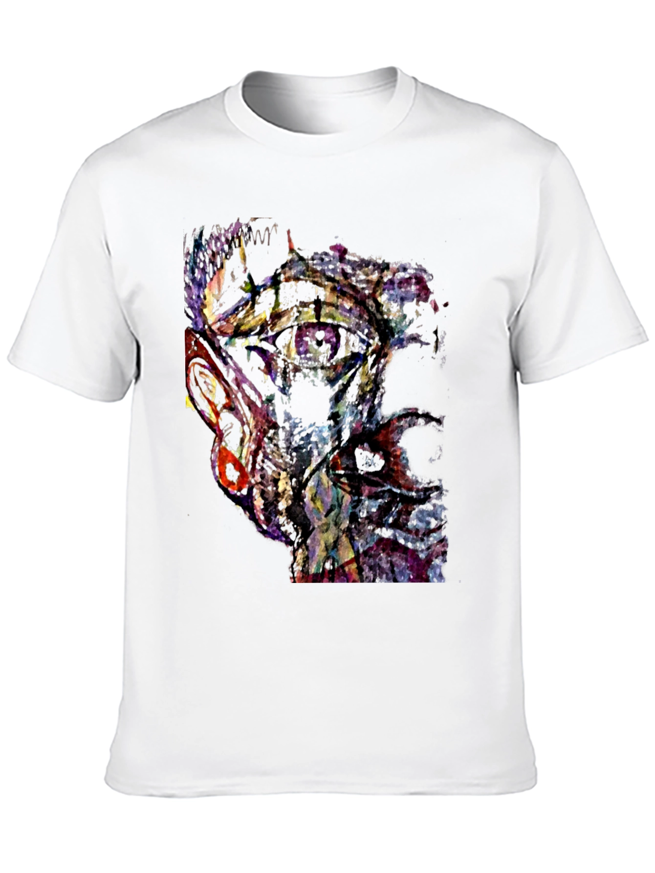 Abstract Art Graphic Print Black T-Shirt