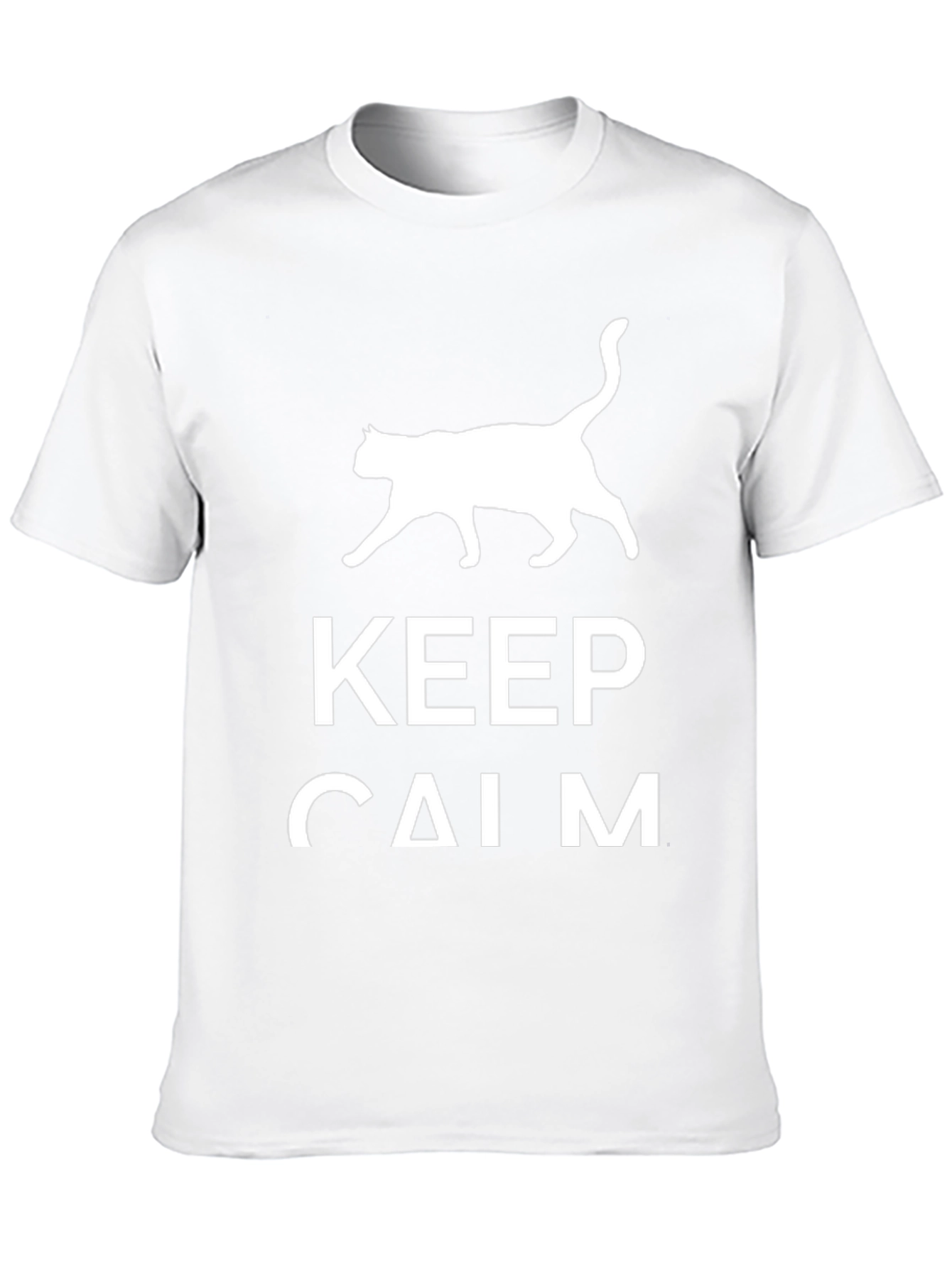 Keep Calm Cat T-Shirt: Black Graphic Tee