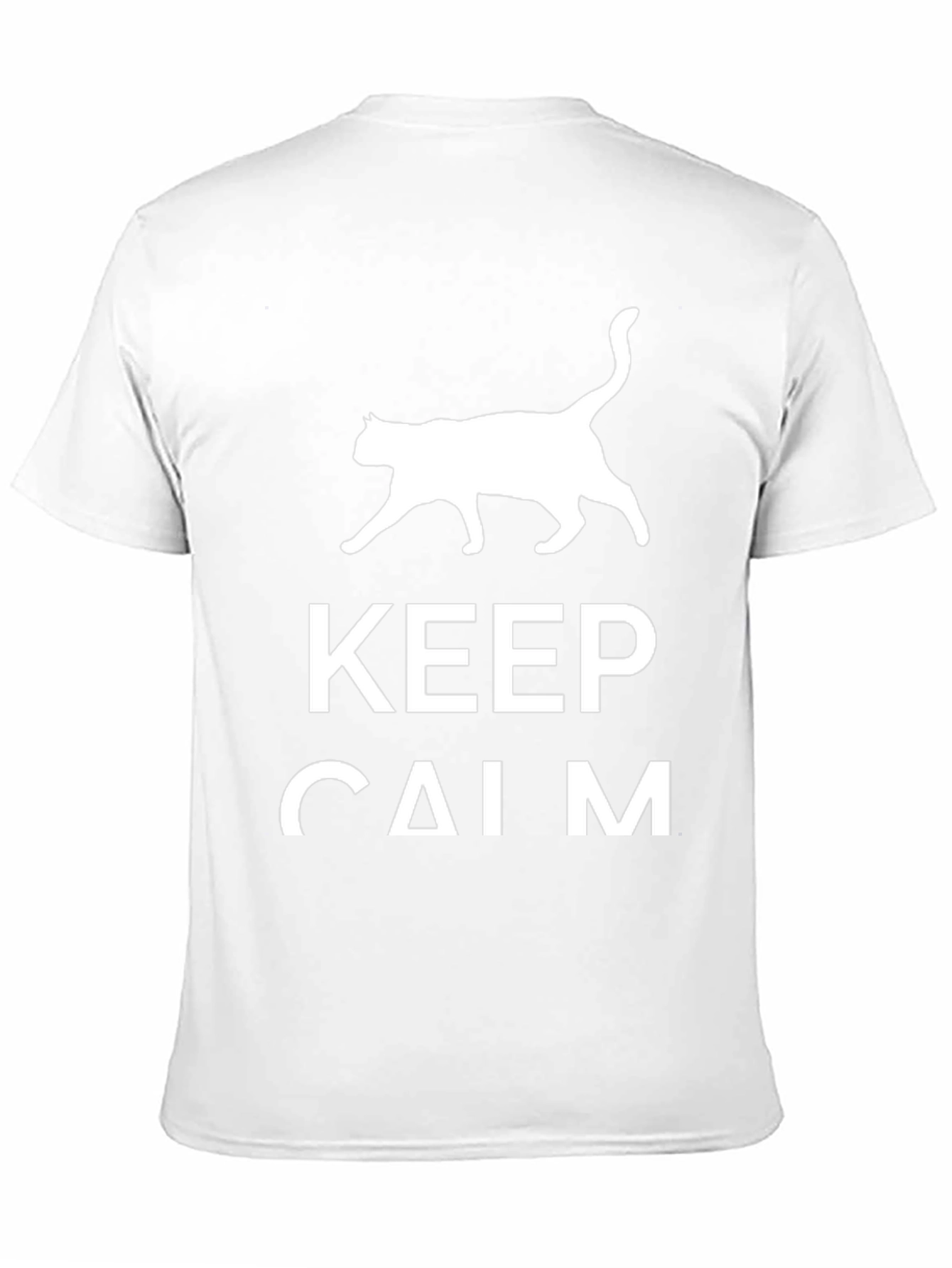 Keep Calm Cat T-Shirt: Black Graphic Tee