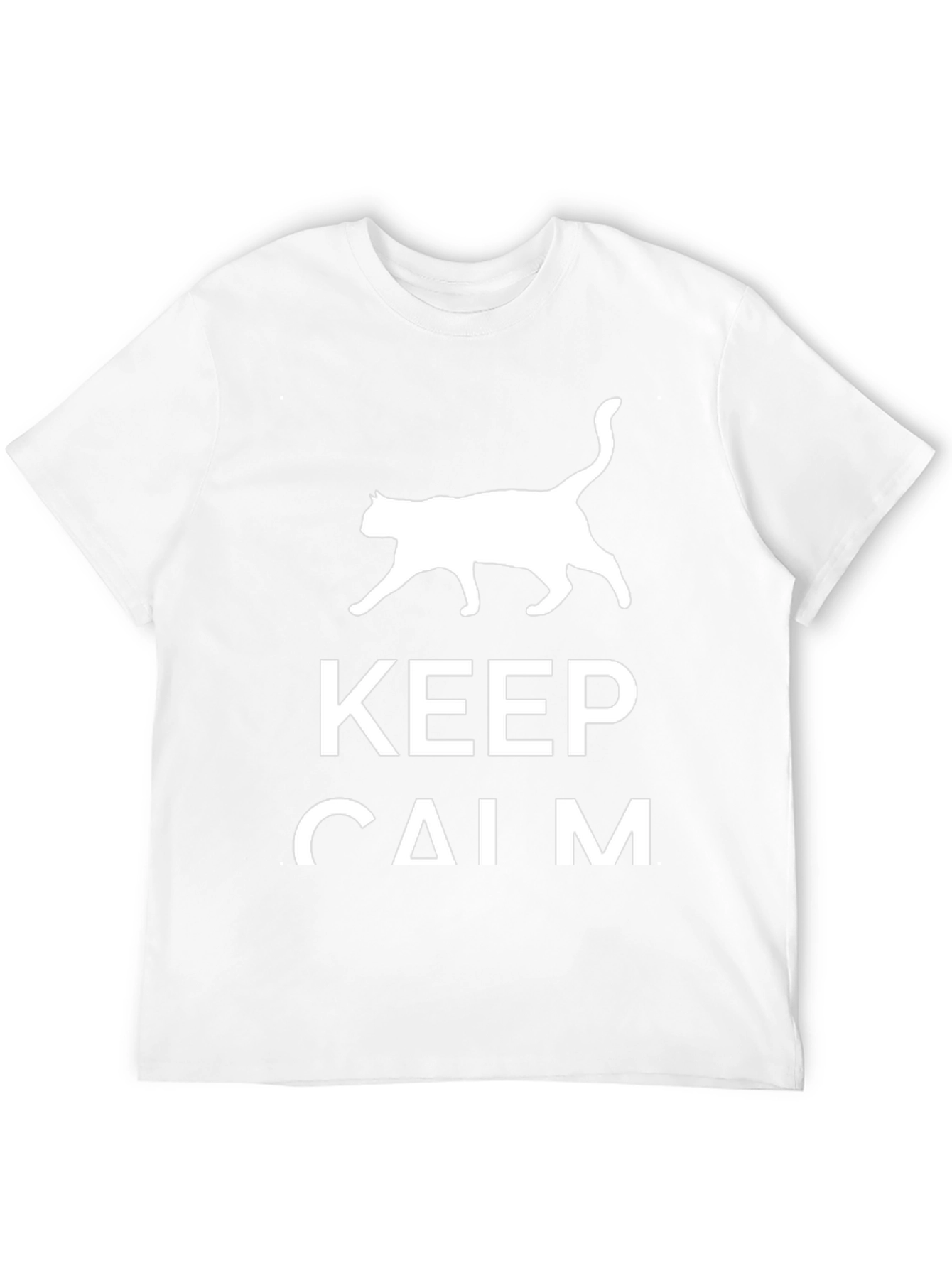 Keep Calm Cat T-Shirt: Black Graphic Tee