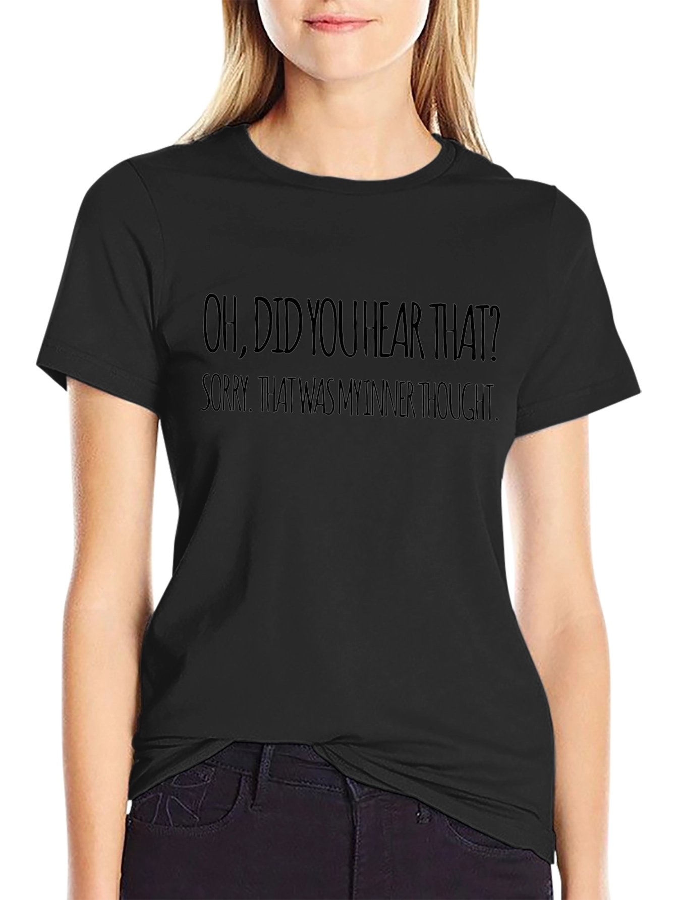 Inner Thought T-Shirt - Black Novelty Tee