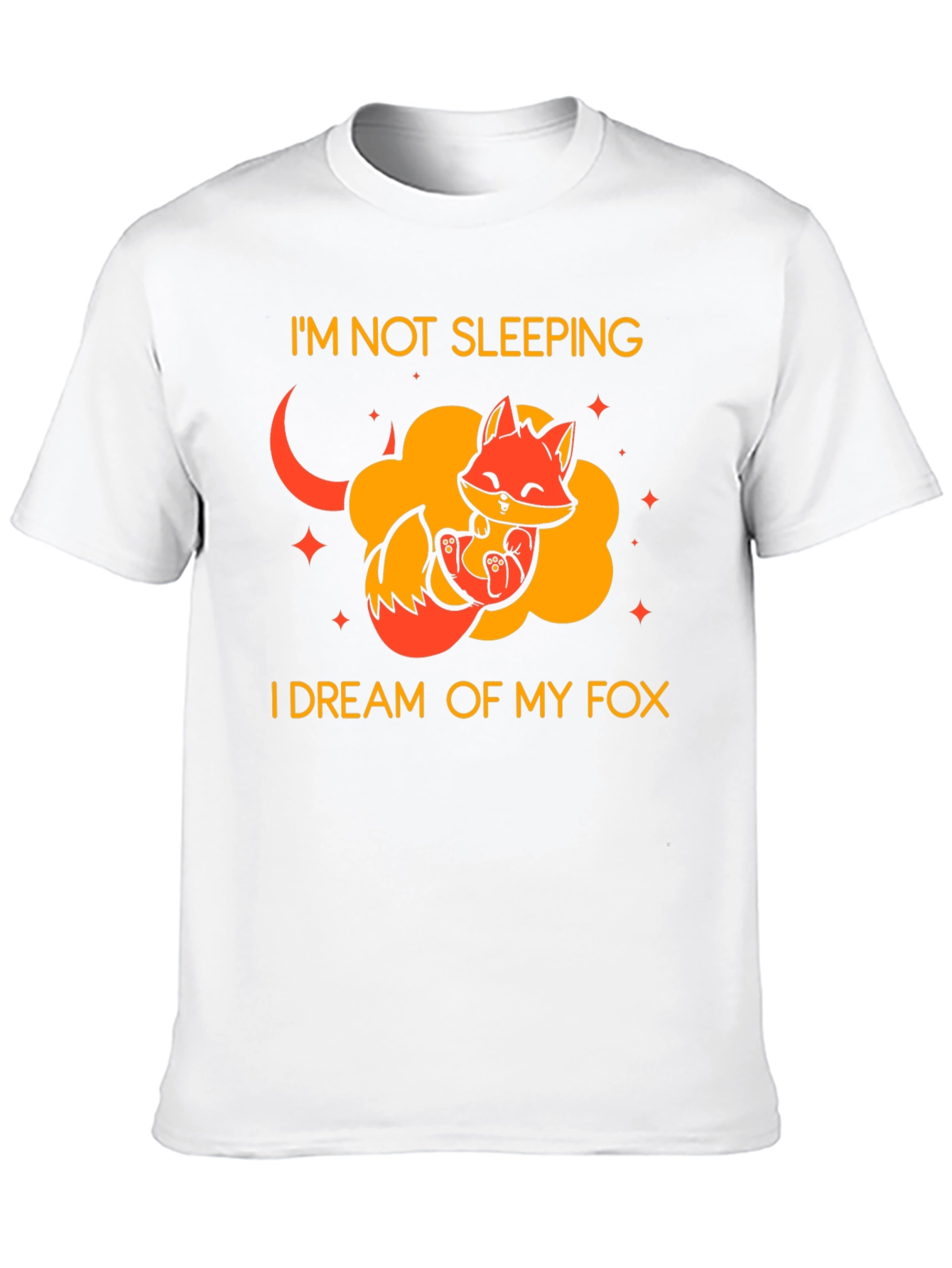 Dreaming Fox Graphic Tee - Cute Sleep Shirt