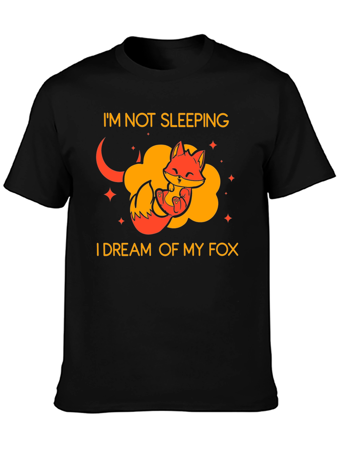 Dreaming Fox Graphic Tee - Cute Sleep Shirt