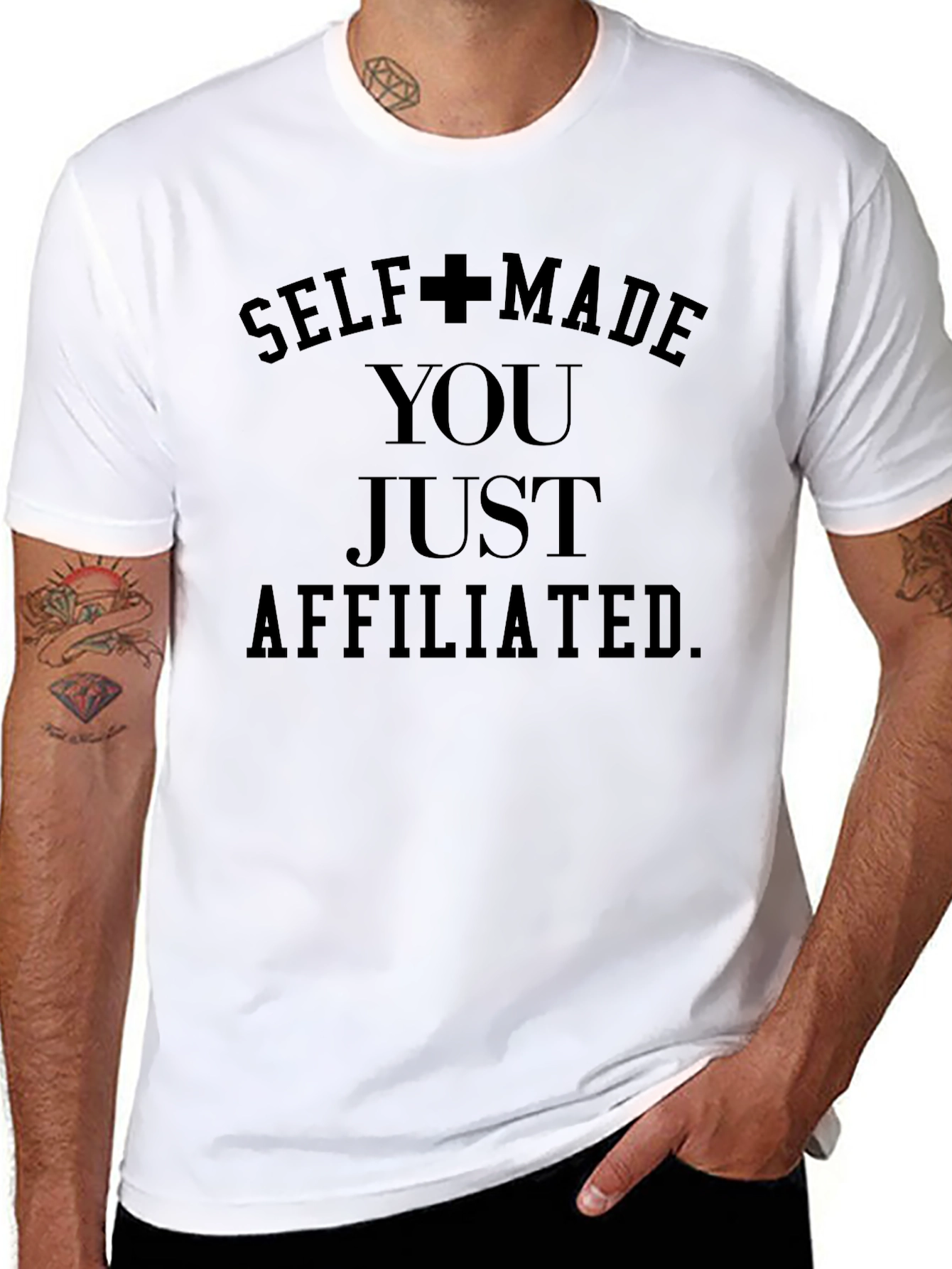 Self Made T-Shirt - Motivational Black Tee