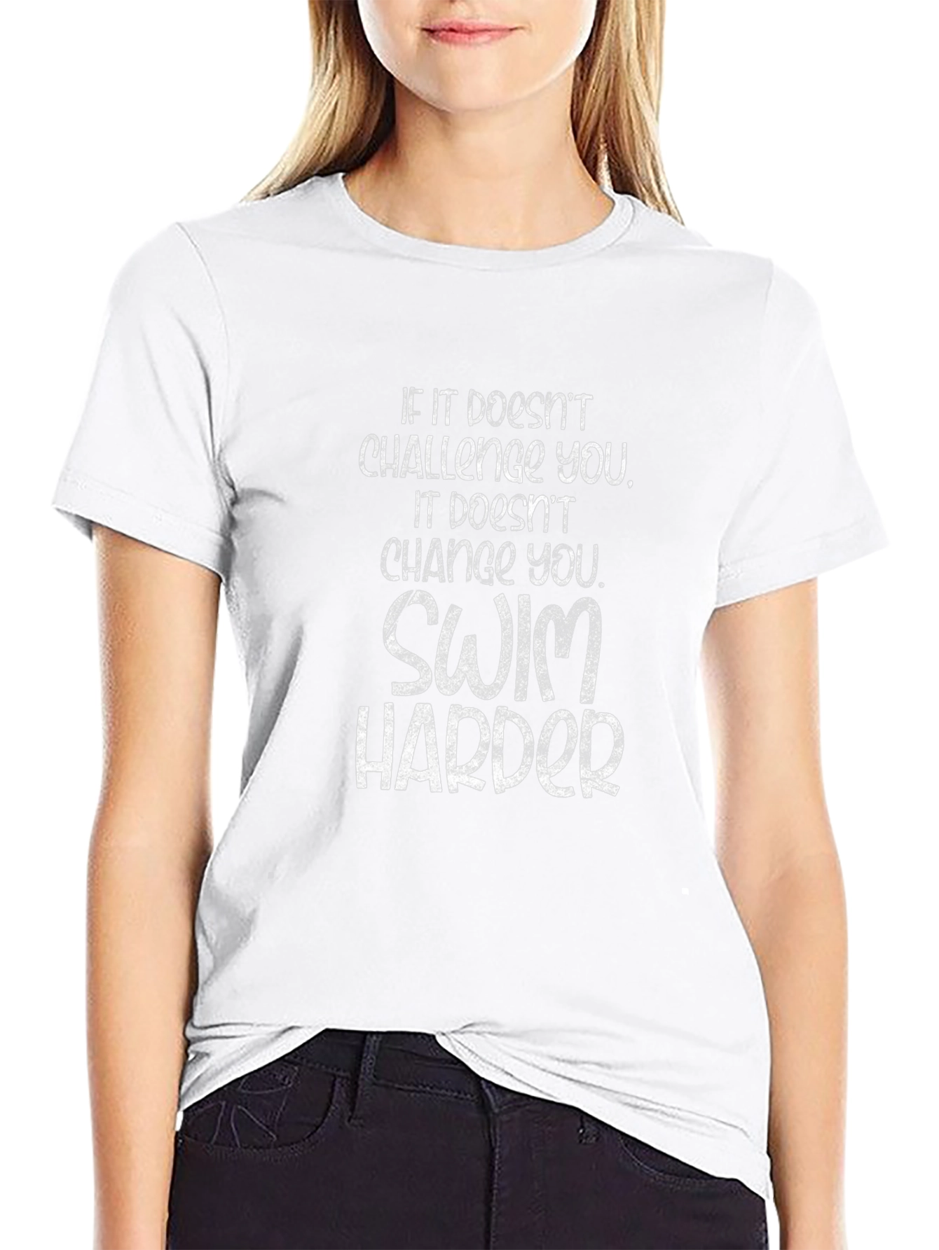 Swim Harder Graphic T-Shirt - Motivational Workout Tee