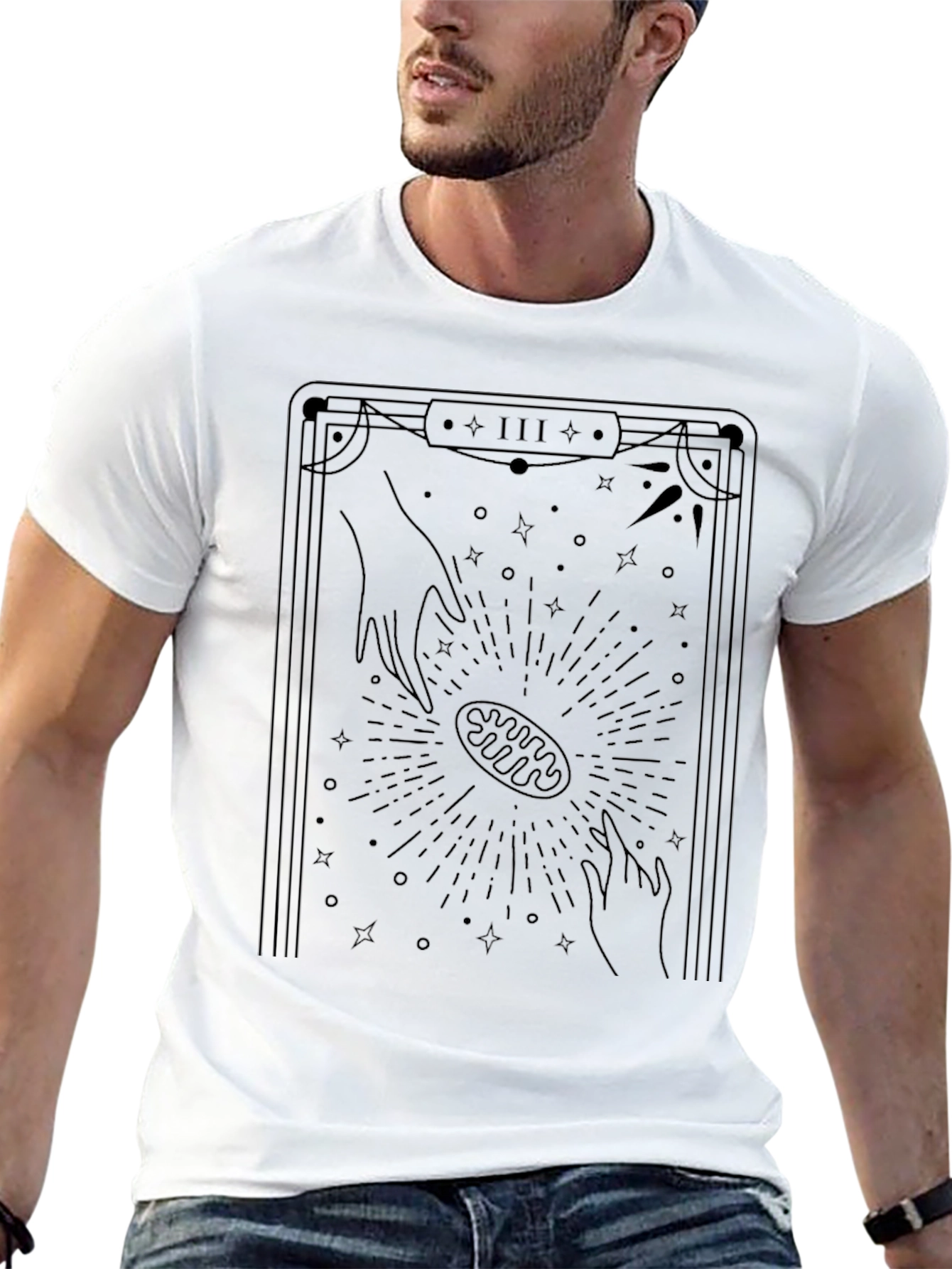 Tarot Card Mitochondria T-Shirt - Black