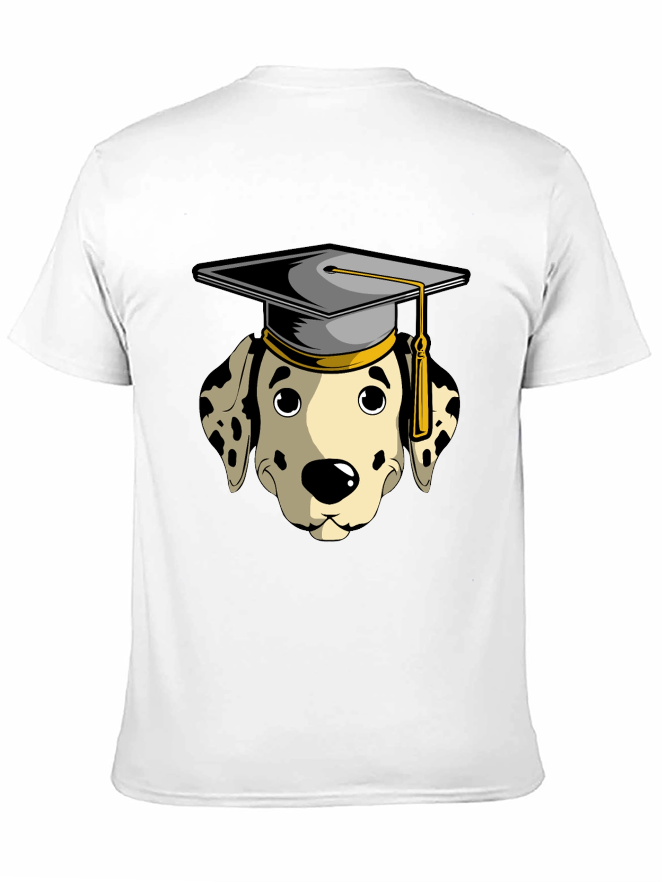 Graduation Dalmatian Graphic Tee - Black