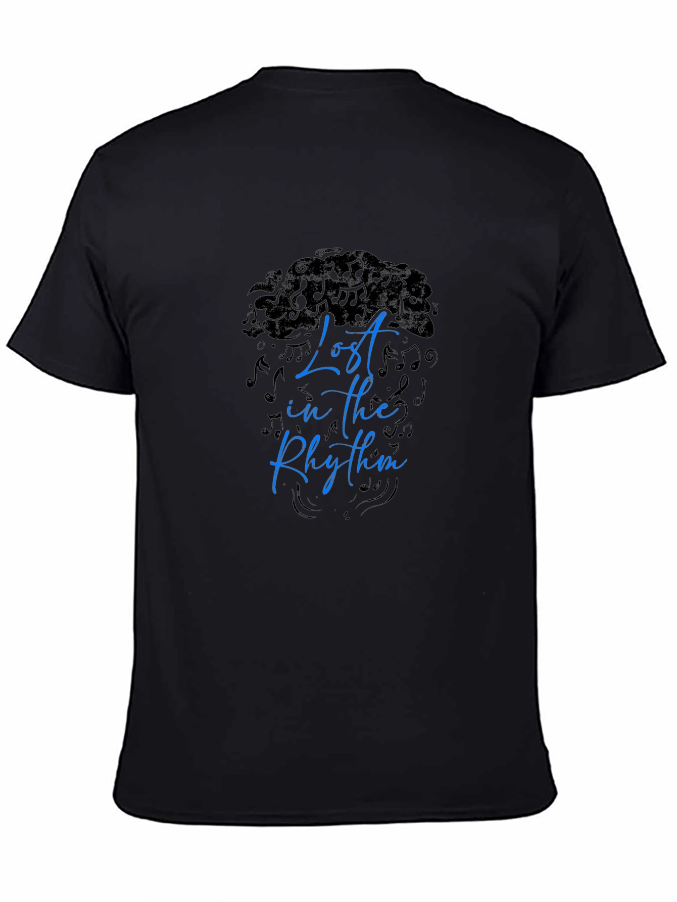 Lost in the Rhythm Mens Black Graphic Tee
