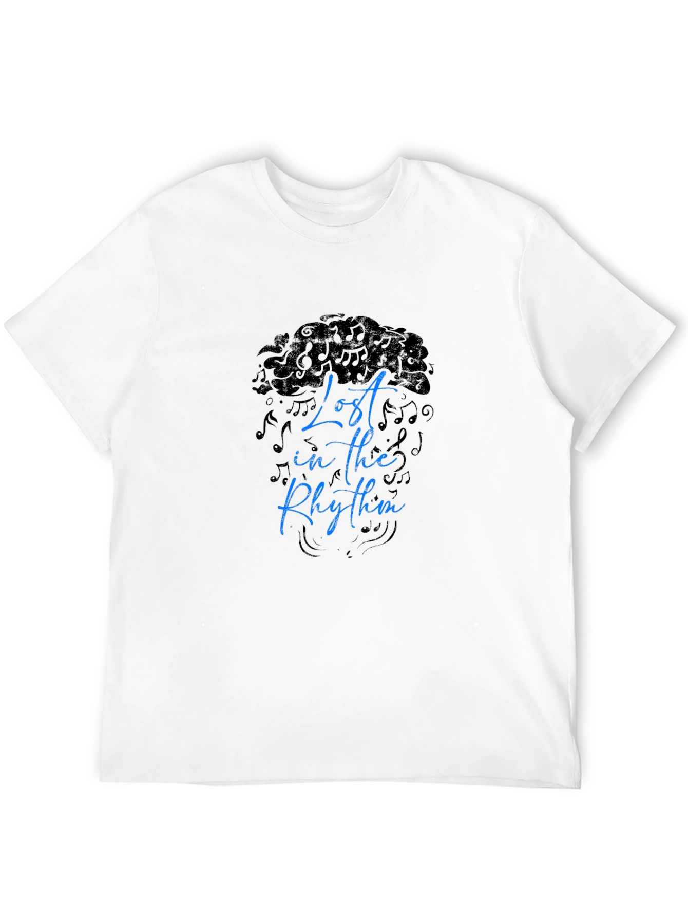 Lost in the Rhythm Mens Black Graphic Tee