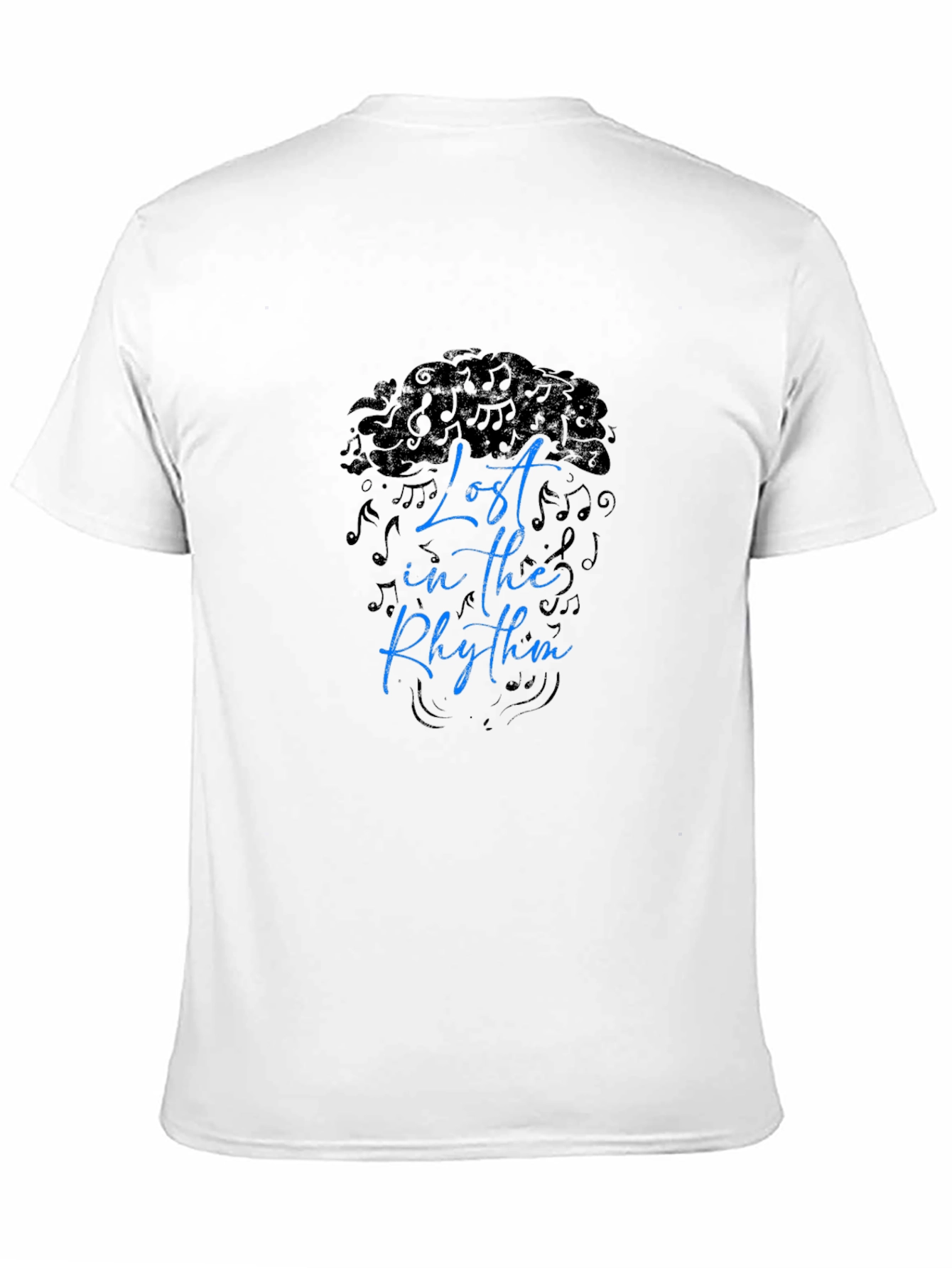 Lost in the Rhythm Mens Black Graphic Tee