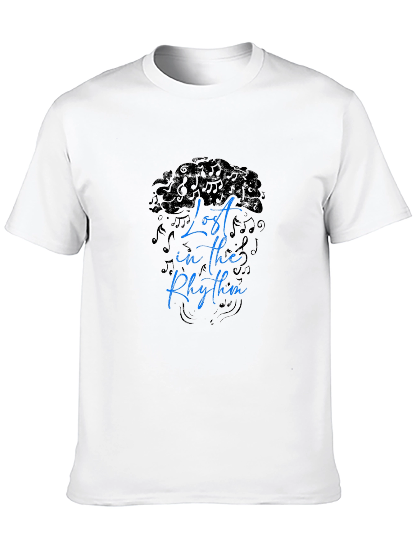 Lost in the Rhythm Mens Black Graphic Tee