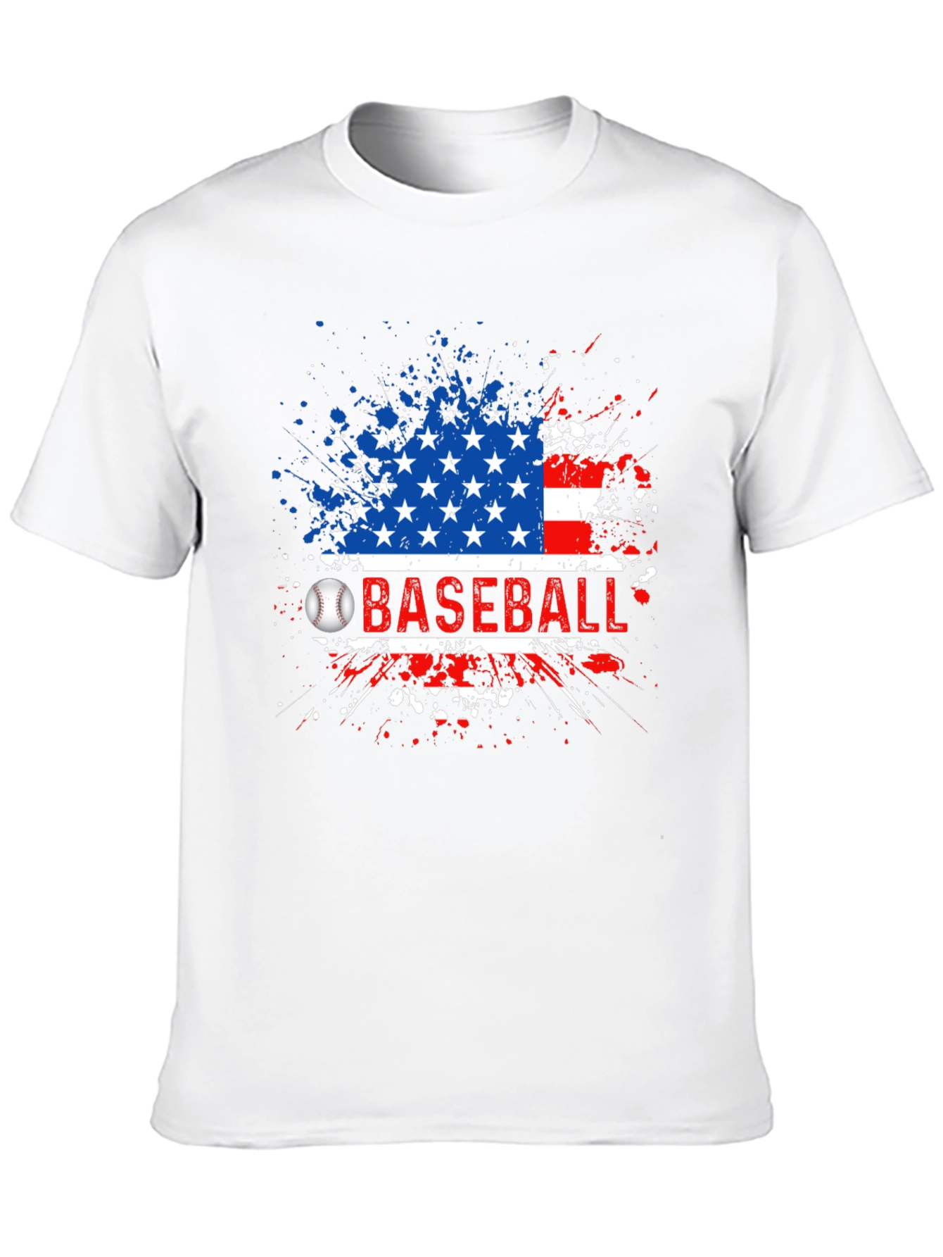 Baseball American Flag T-Shirt
