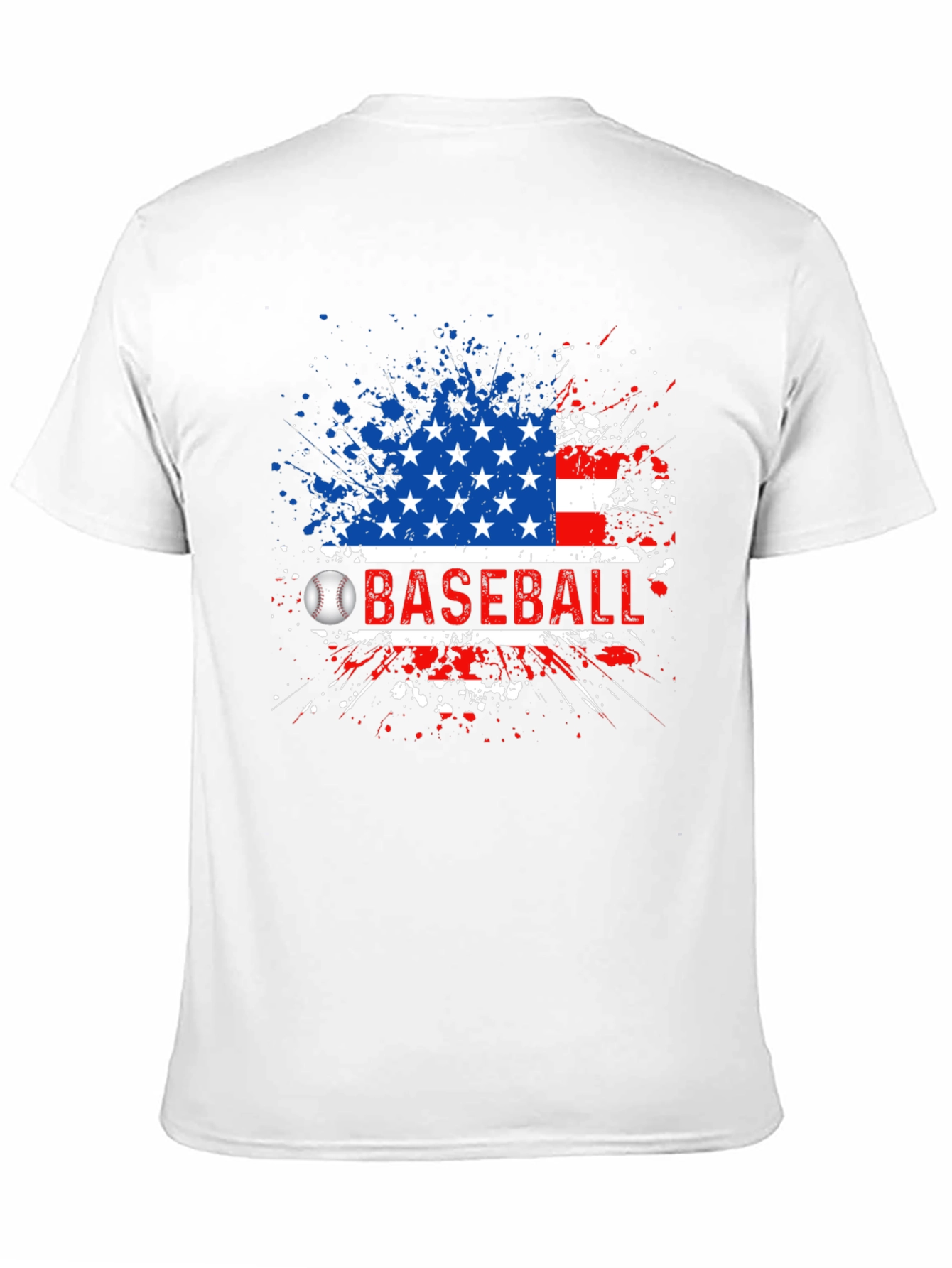 Baseball American Flag T-Shirt