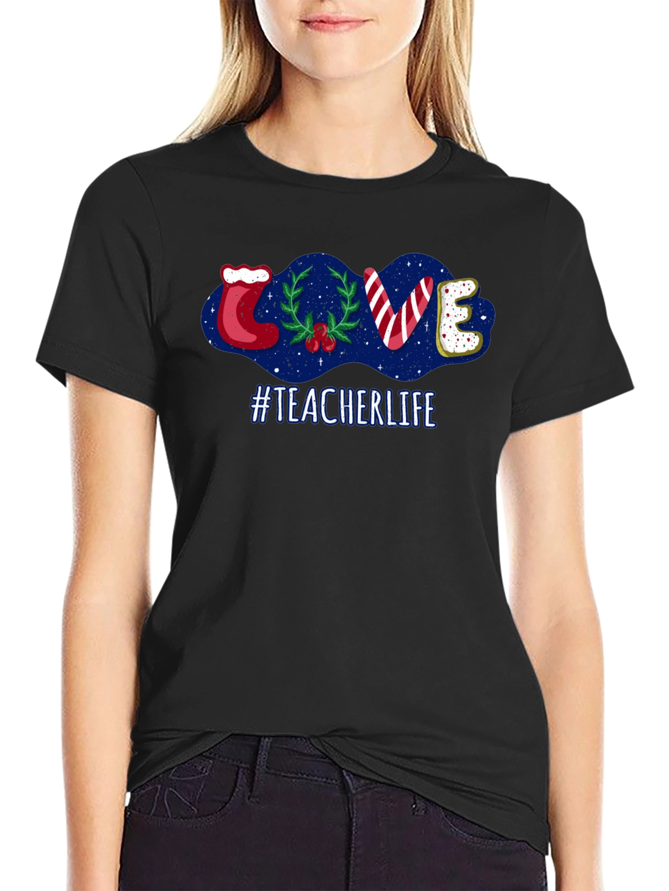 Teacher Life Holiday LOVE T-Shirt