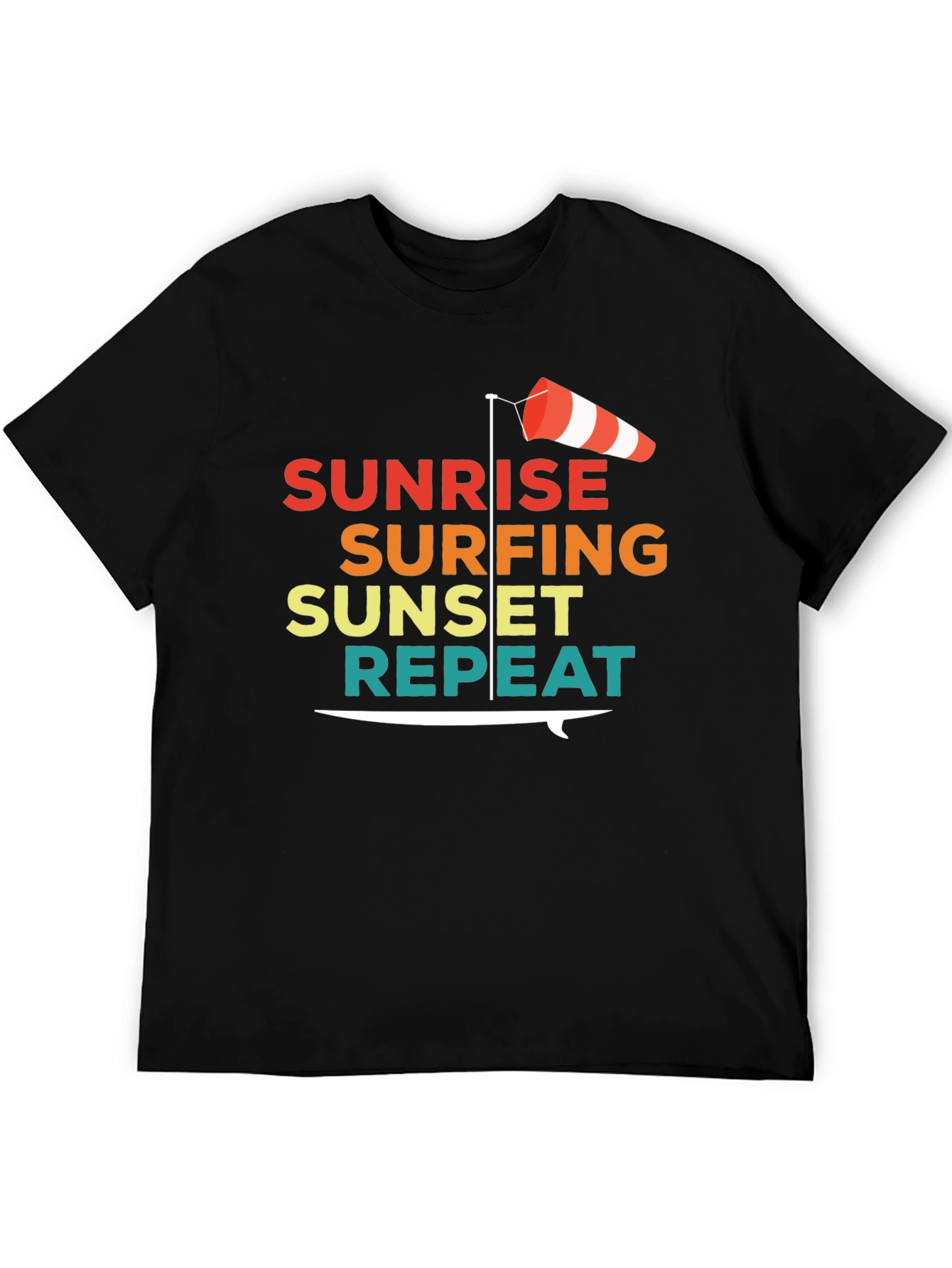 Sunrise Surfing Sunset Repeat Graphic Tee