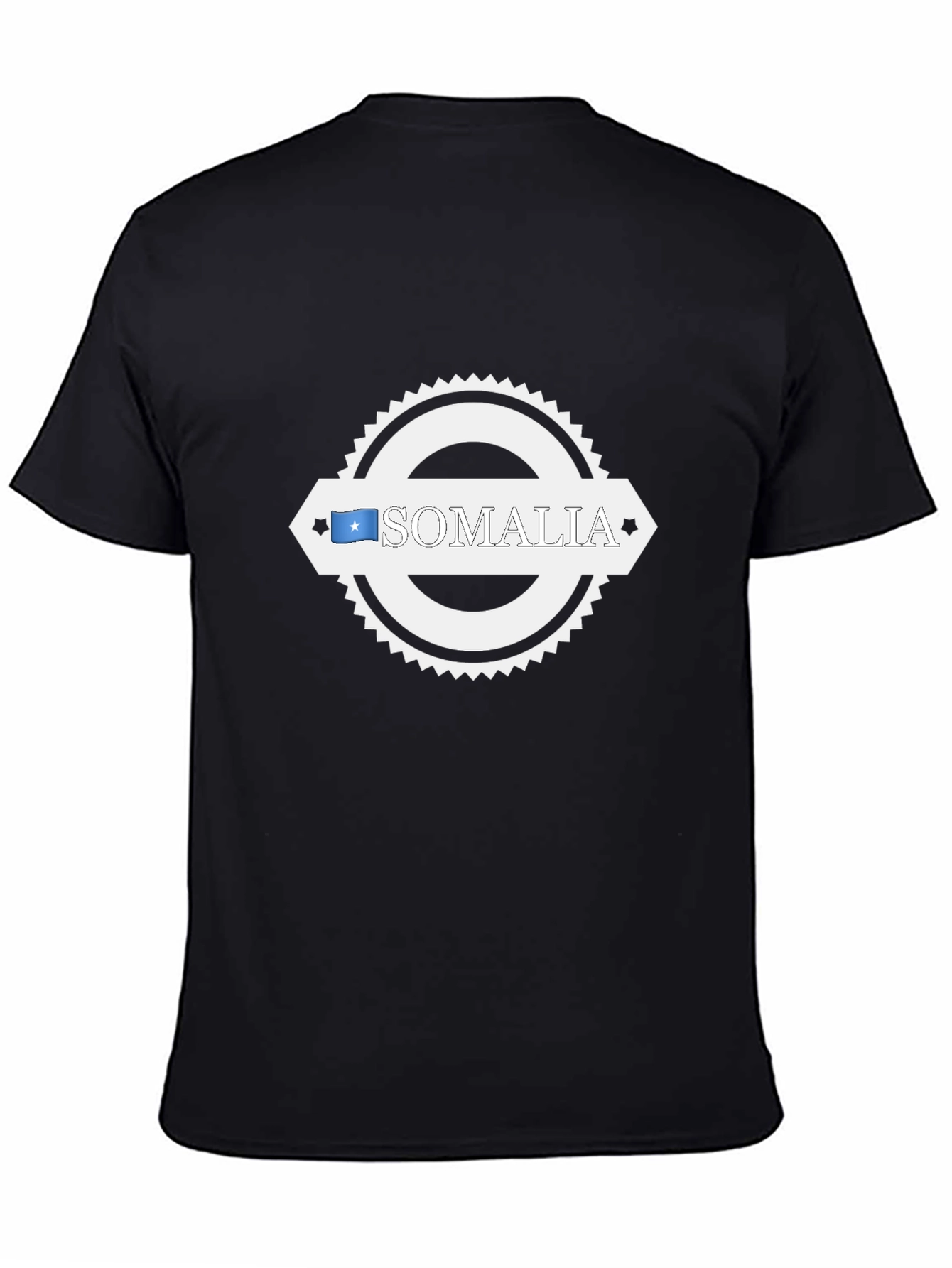 Somalia Flag Graphic T-Shirt - Black