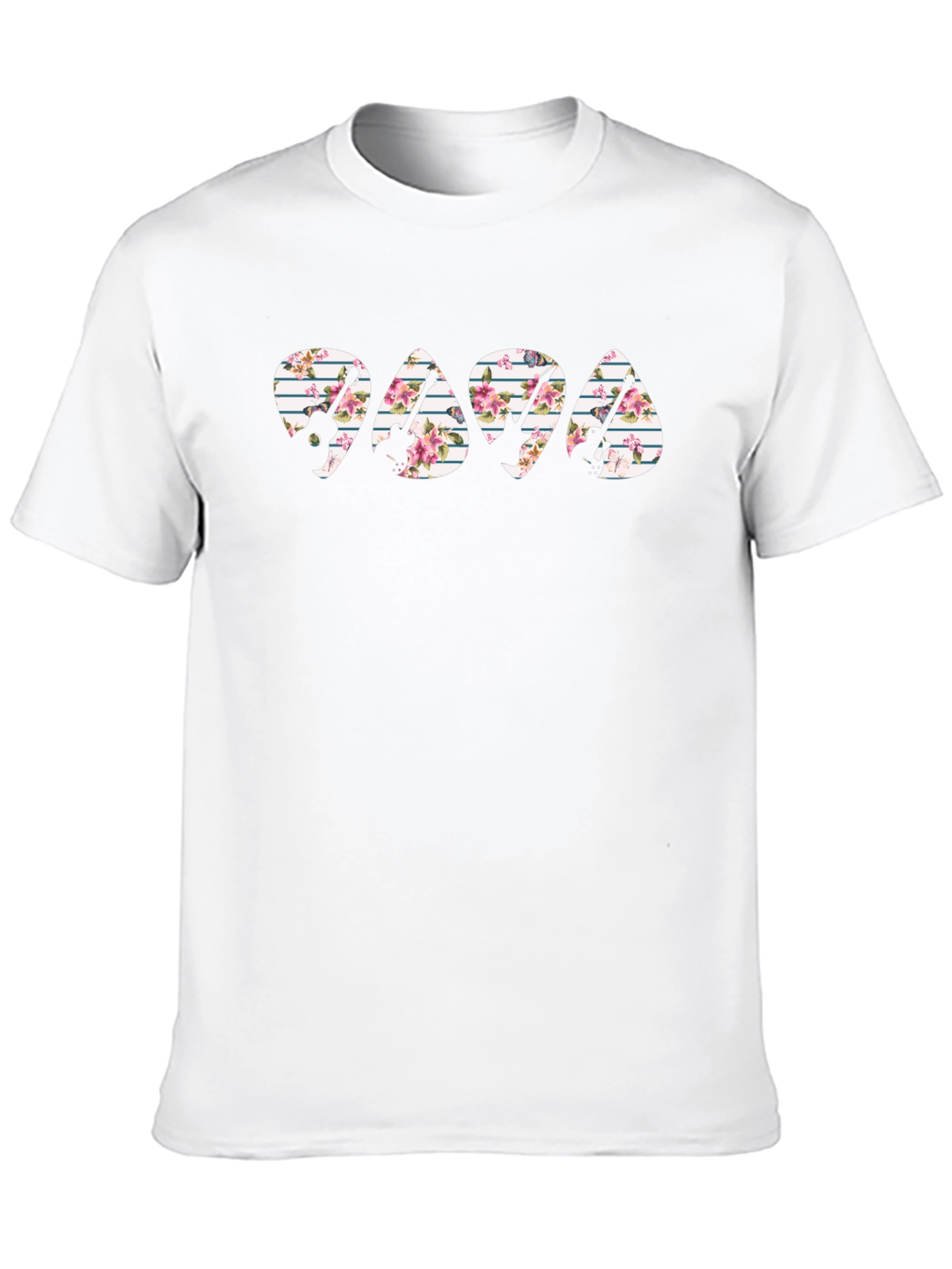Floral Guitar Pick T-Shirt - Papa Rocker