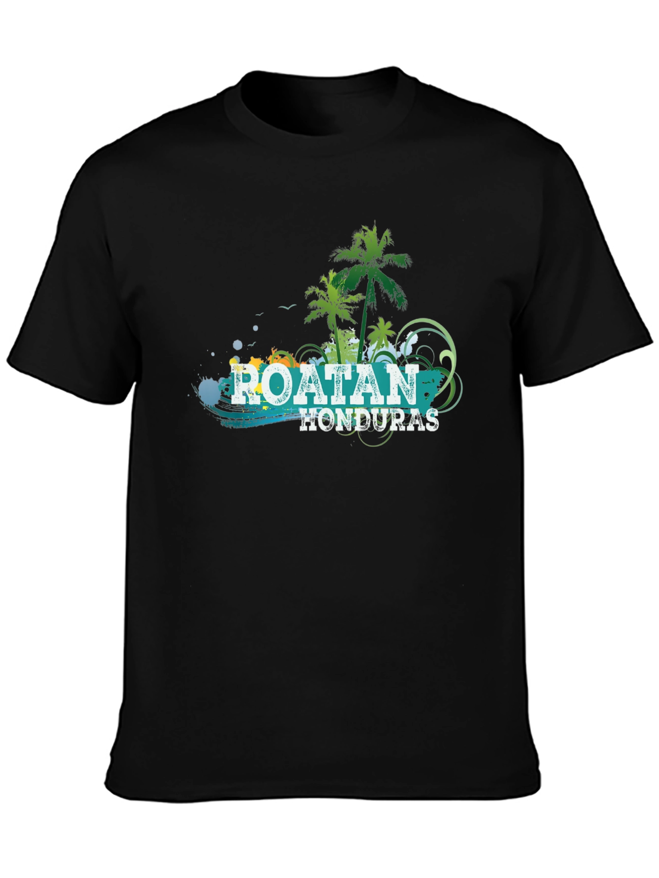 Roatan Honduras Palm Tree Graphic T-Shirt