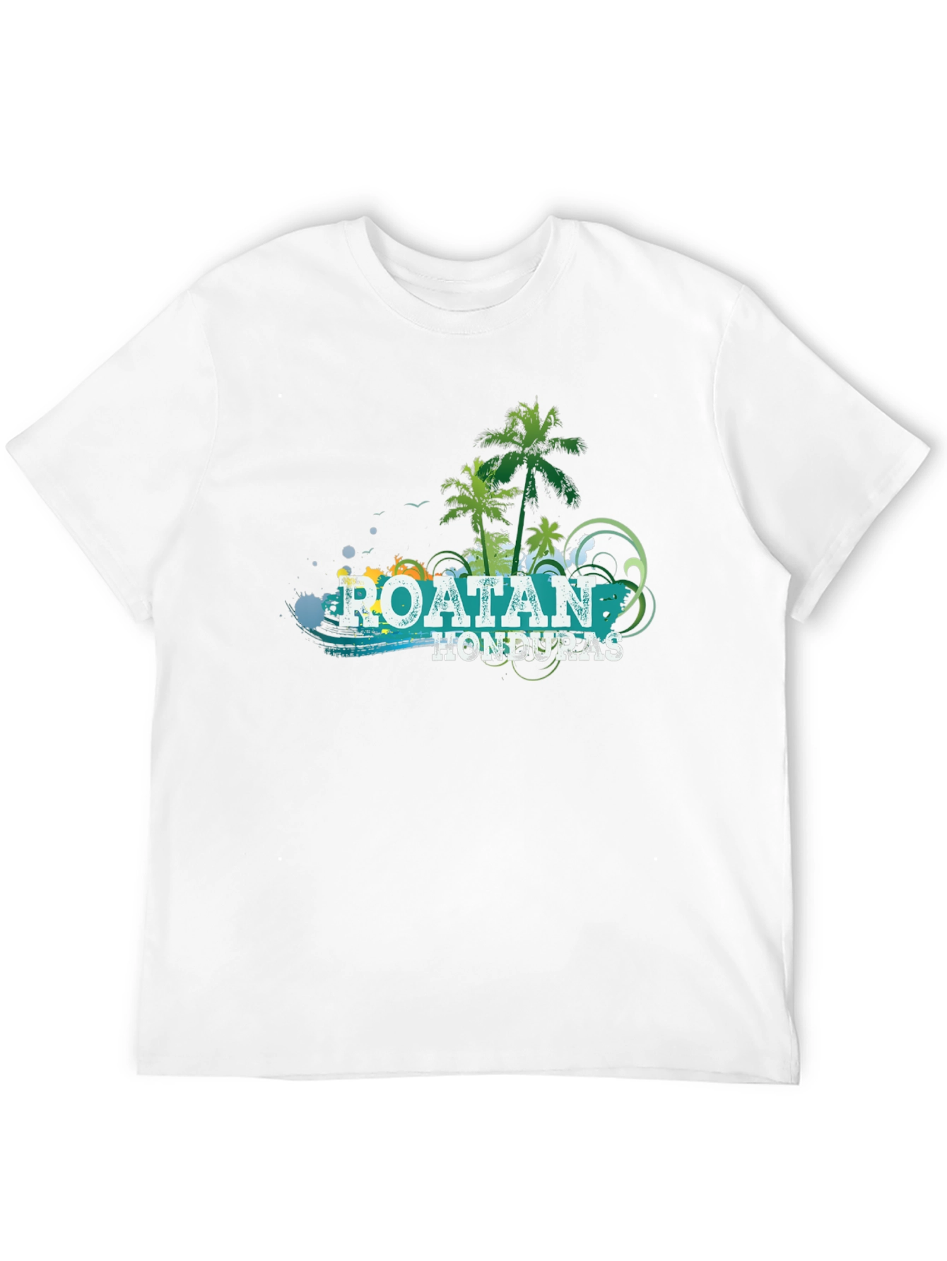 Roatan Honduras Palm Tree Graphic T-Shirt