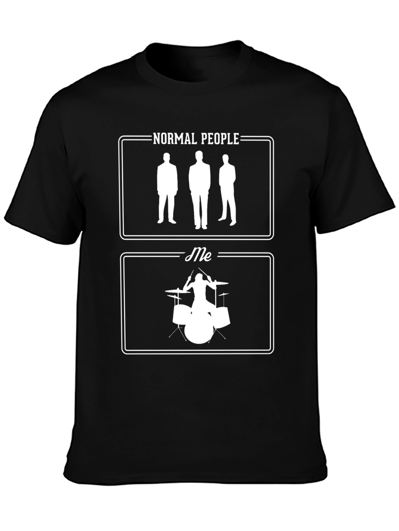Normal People vs Me Drummer Graphic Tee