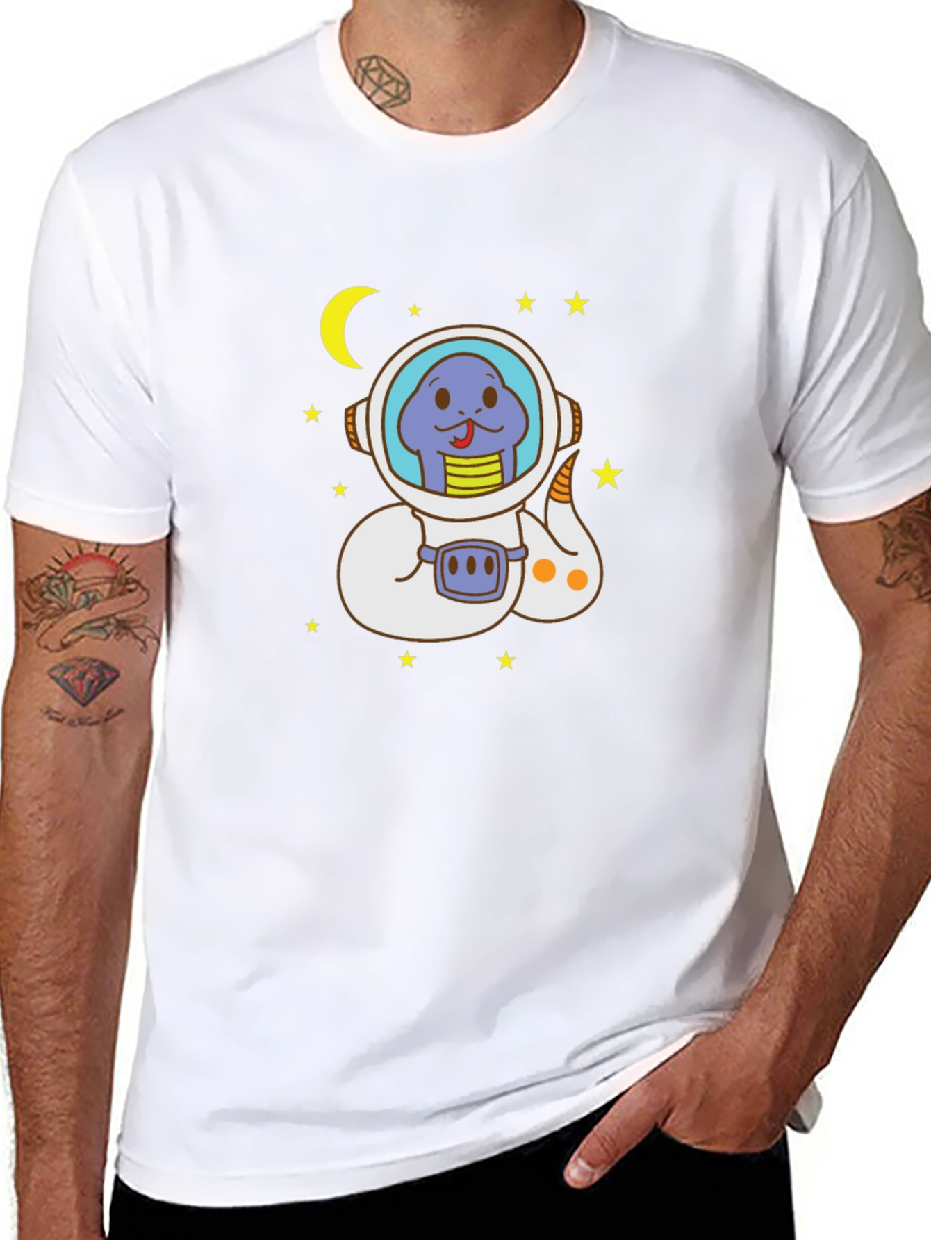 Astronaut Snake T-Shirt - Unisex Graphic Tee