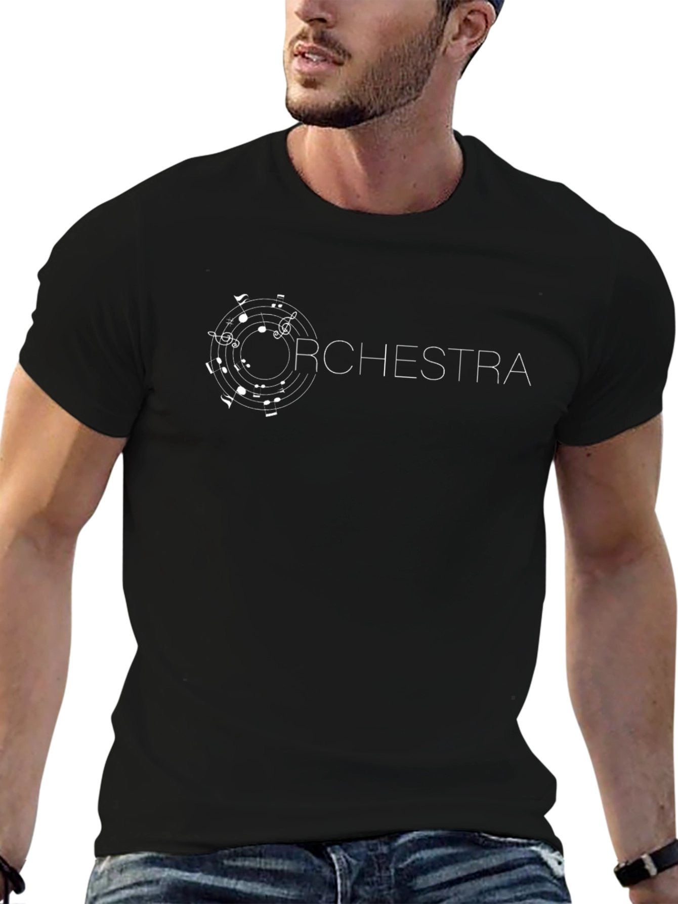 Orchestra Music Notes Graphic T-Shirt