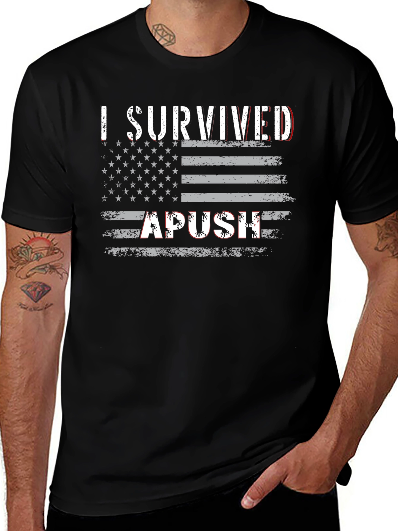 I Survived APUSH American Flag T-Shirt