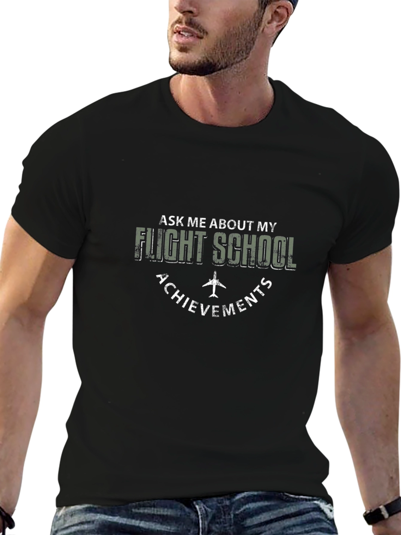 Flight School Achievements Graphic Tee - Pilot Gift