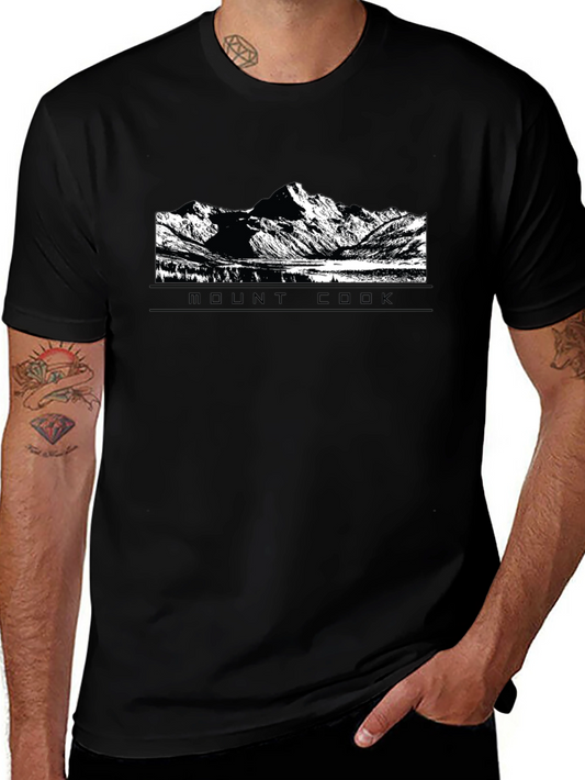 Mount Cook Graphic Tee - Black