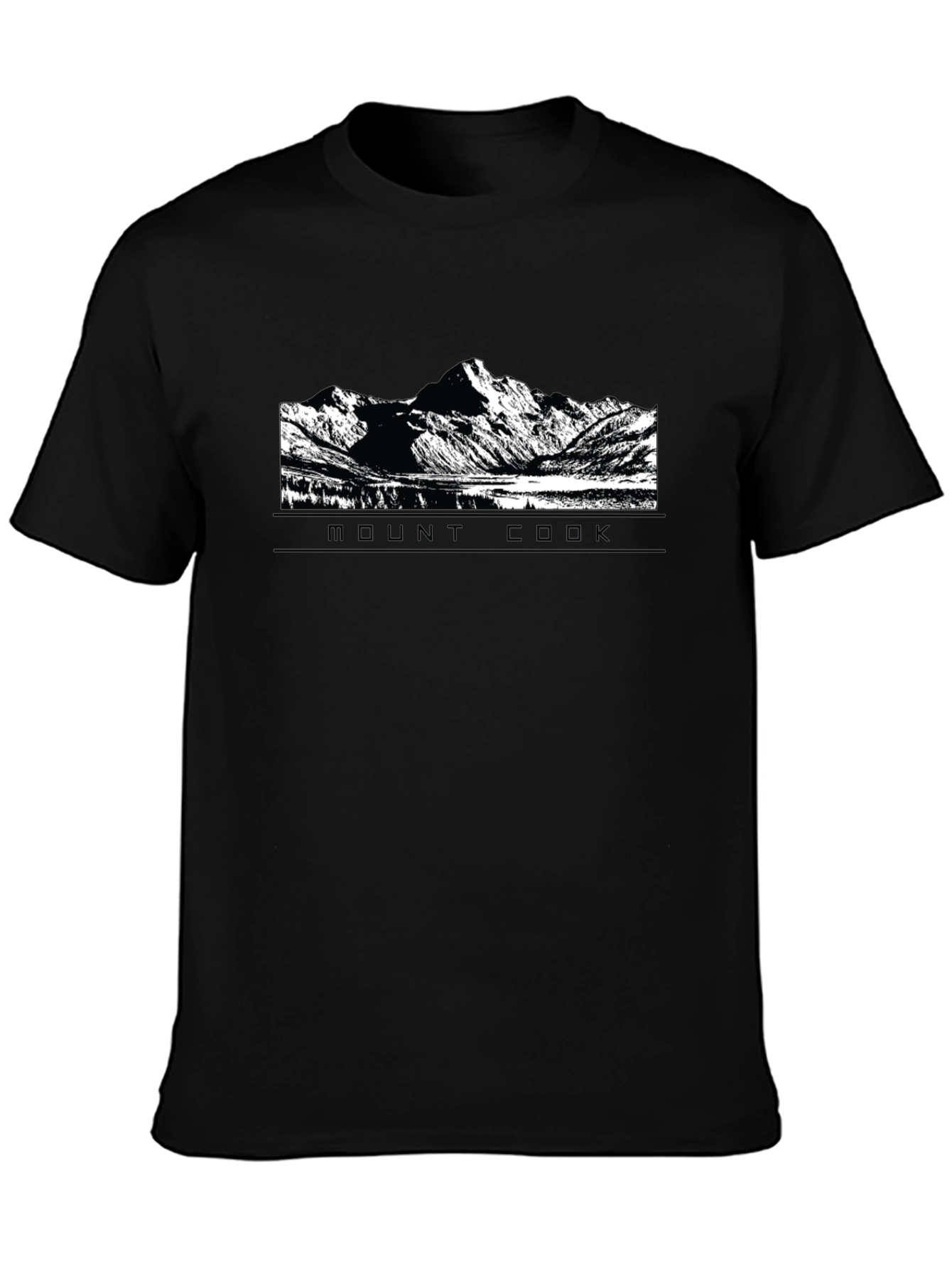 Mount Cook Graphic Tee - Black