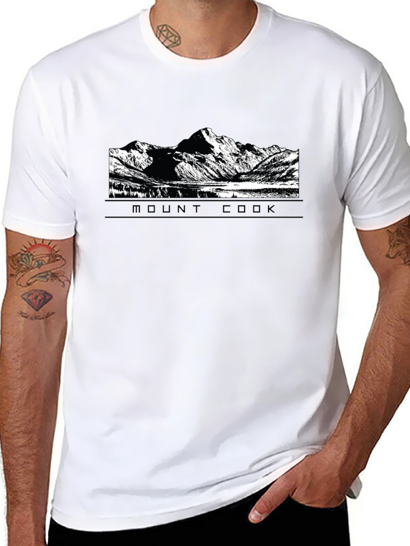 Mount Cook Graphic Tee - Black