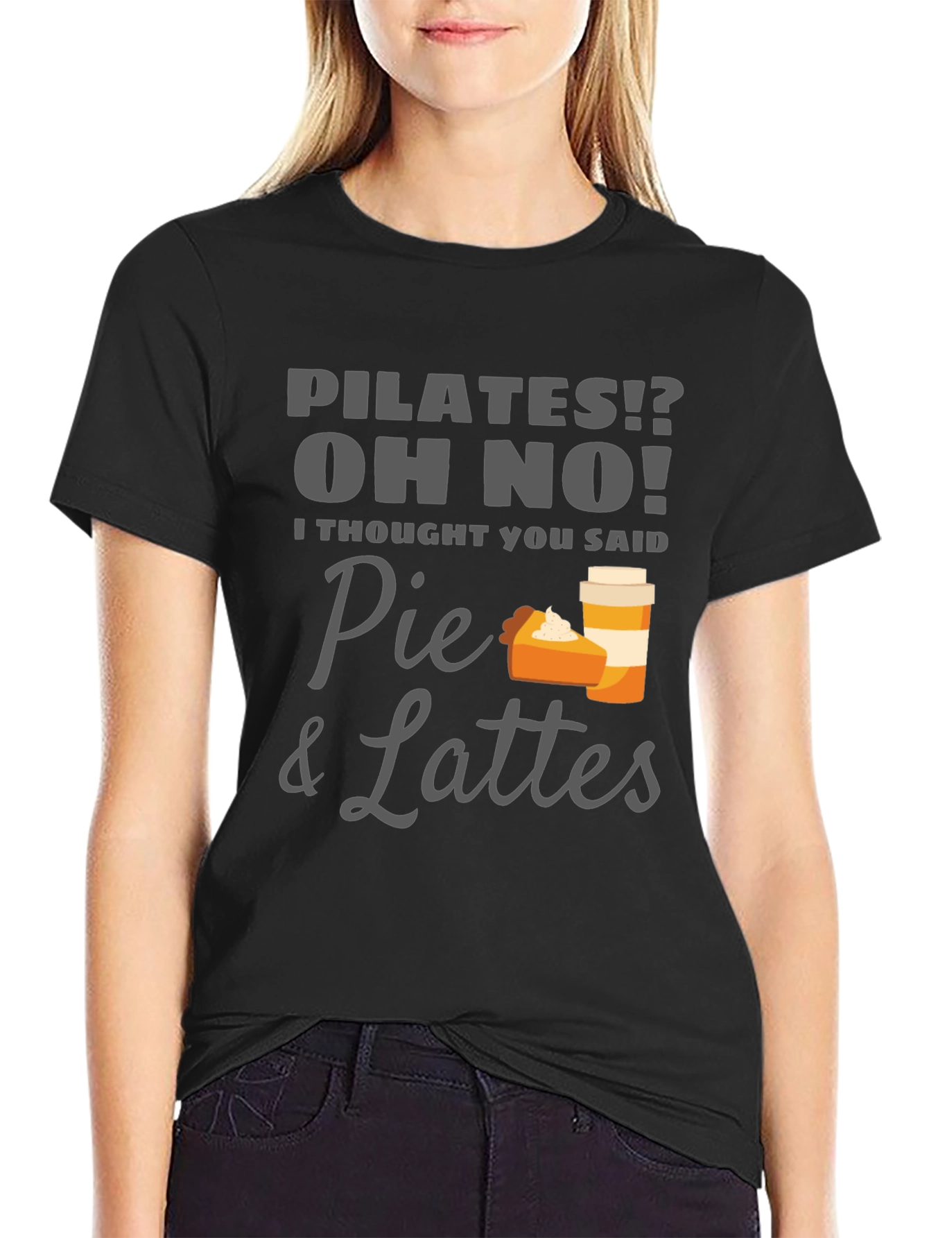 Pie & Lattes Graphic Tee - Funny Pilates T-Shirt