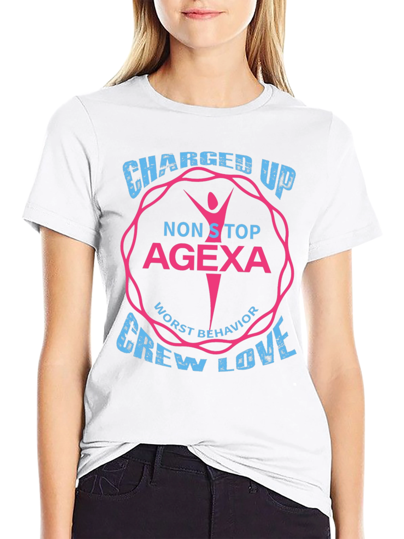 Charged Up AGEXA Crew Love Graphic T-Shirt