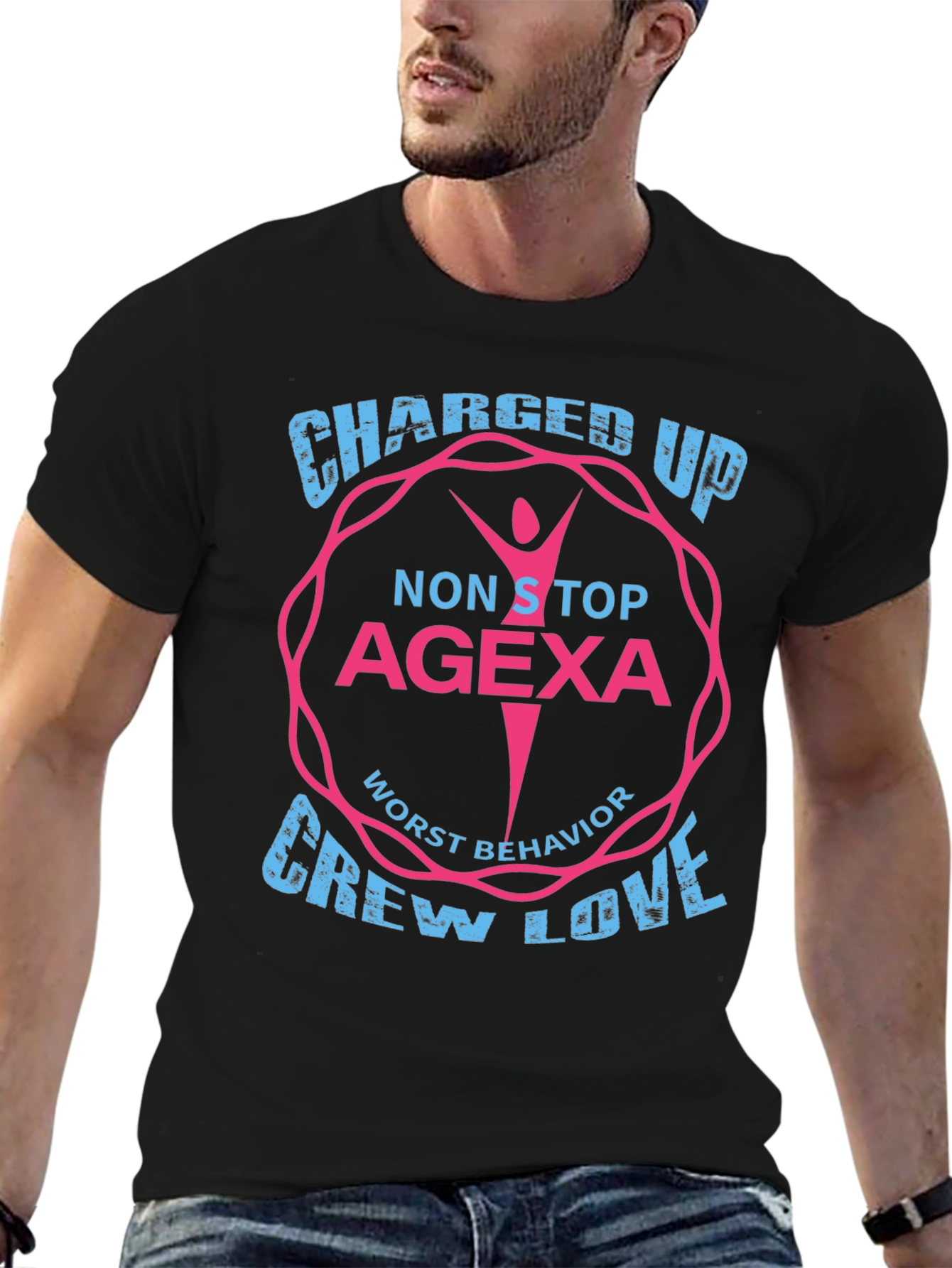 Charged Up AGEXA Crew Love Graphic T-Shirt