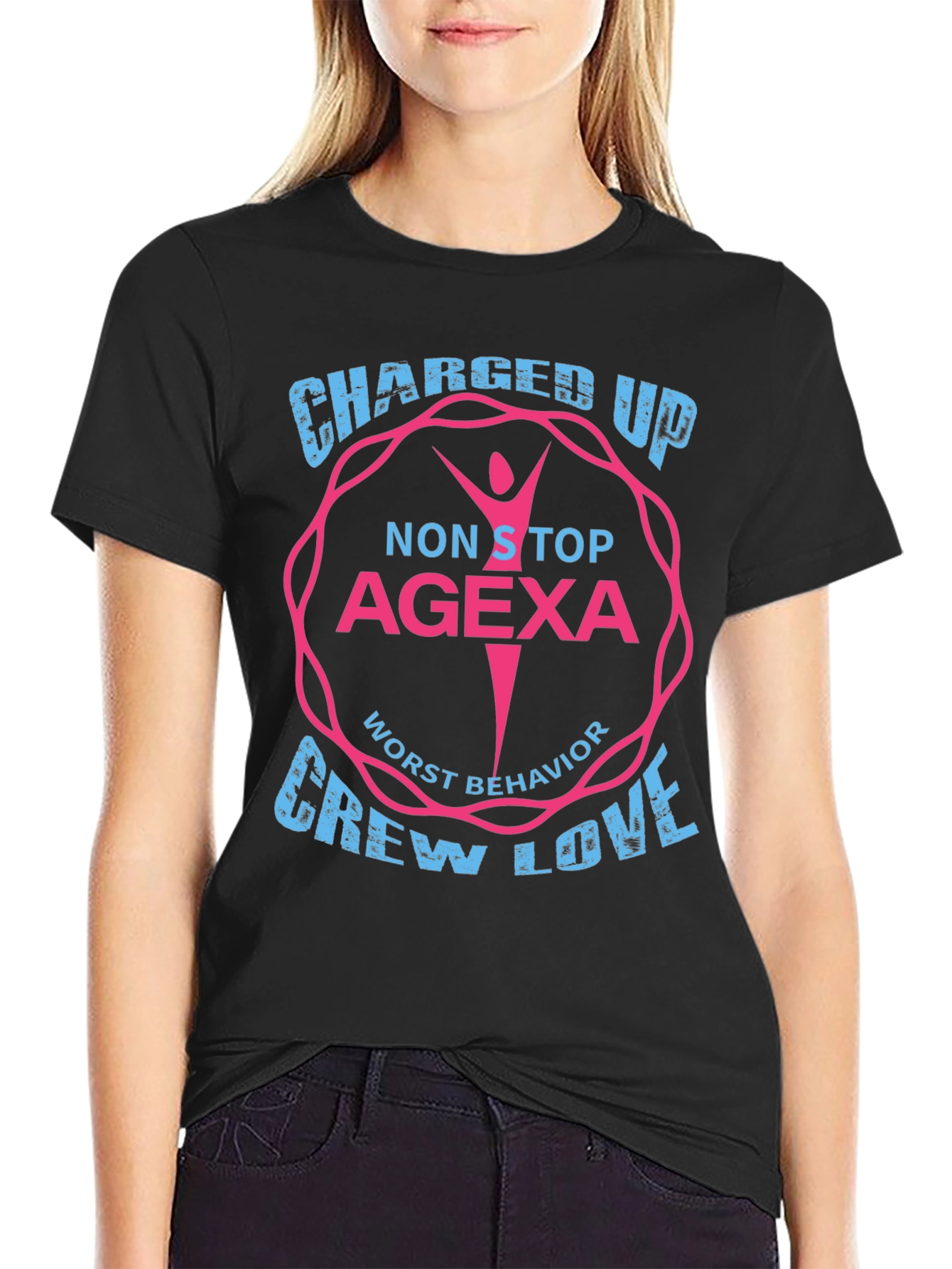 Charged Up AGEXA Crew Love Graphic T-Shirt
