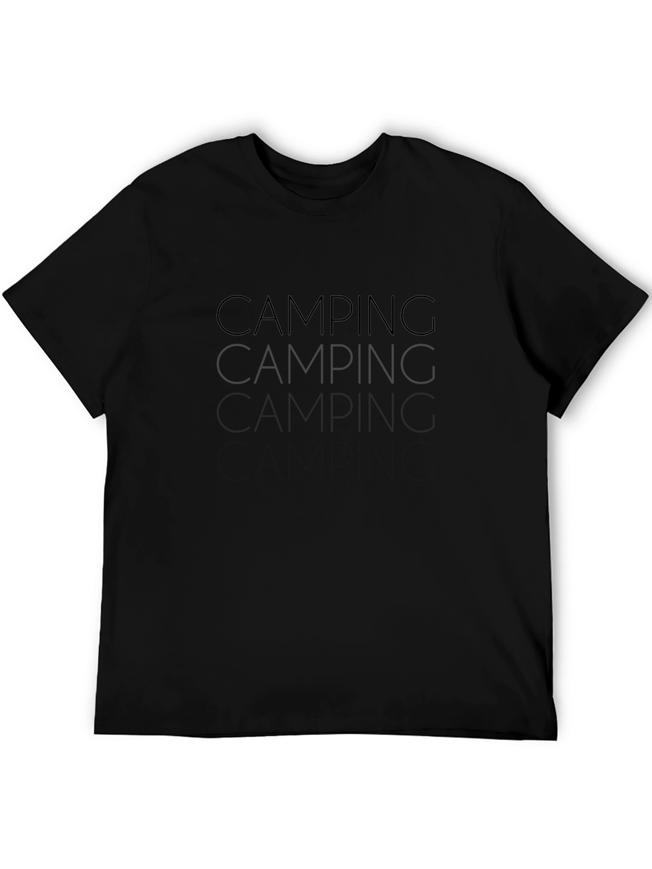 Camping T-Shirt - Black Graphic Tee