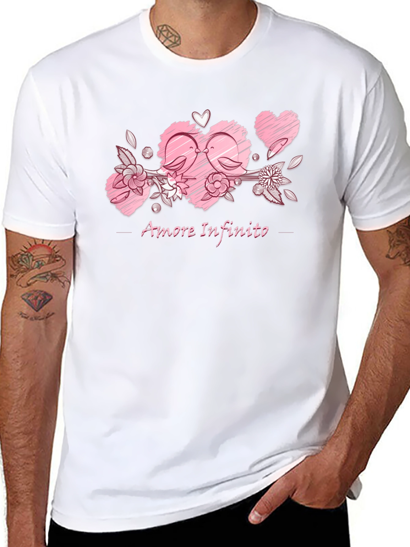 Amore Infinito T-Shirt - Love Birds Design