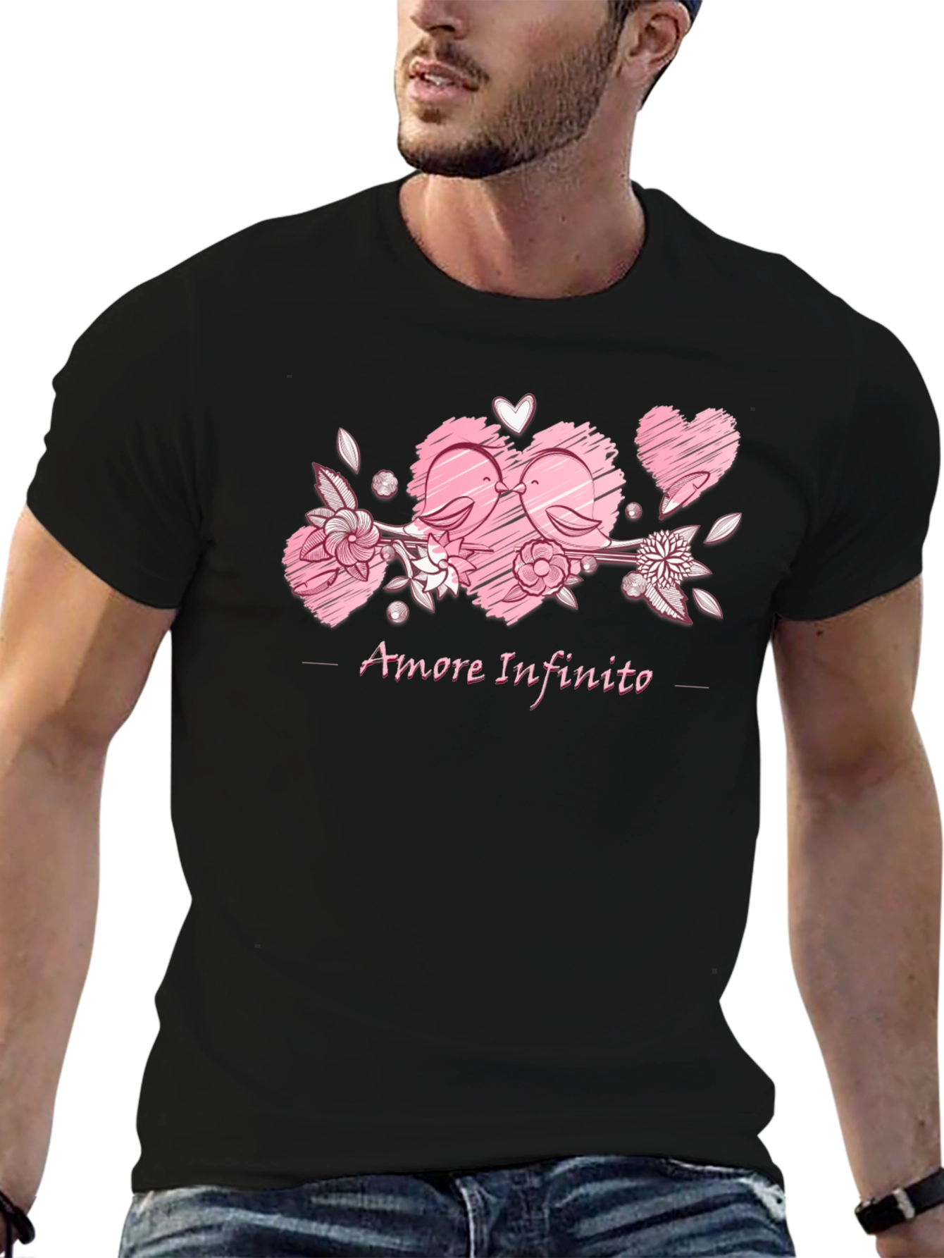 Amore Infinito T-Shirt - Love Birds Design