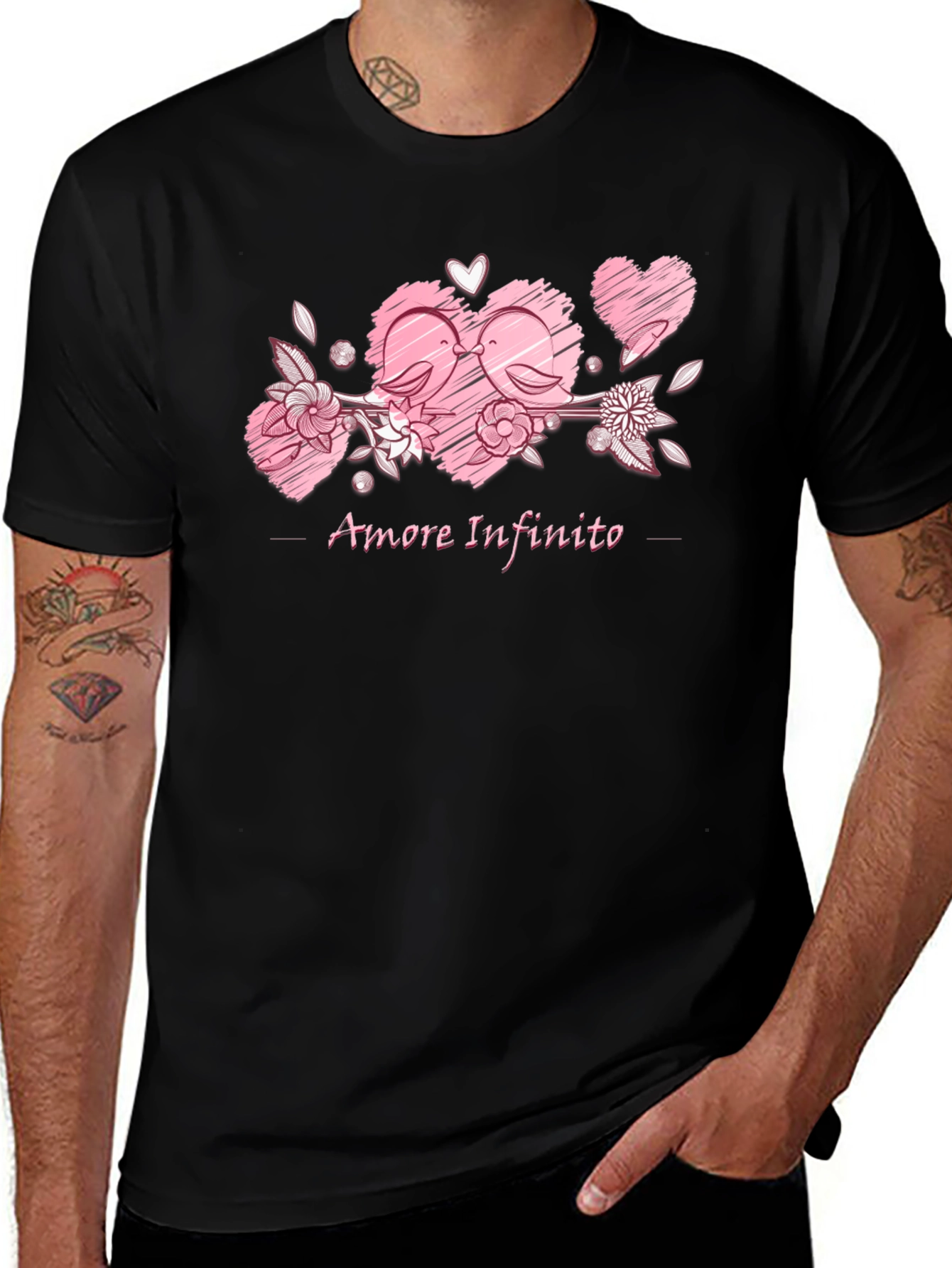 Amore Infinito T-Shirt - Love Birds Design